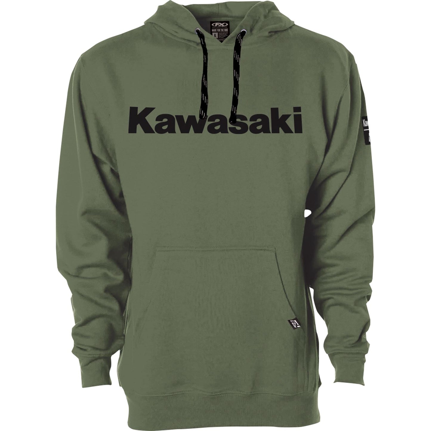 Factory Effex Kawasaki Squad Pullover Hoodie - Army Green - Large 26-88104_913394
