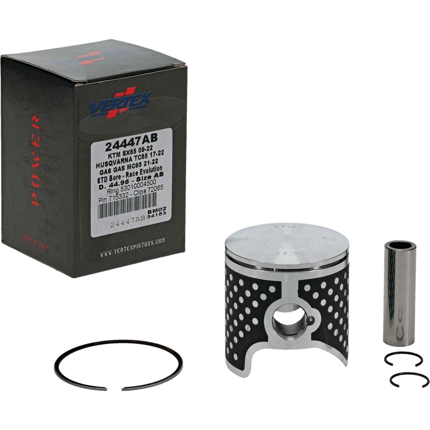 Vertex Piston Kit Race Evolution 44.96/STD for KTM/Husqvarna/Gas Gas 24447AB_899774