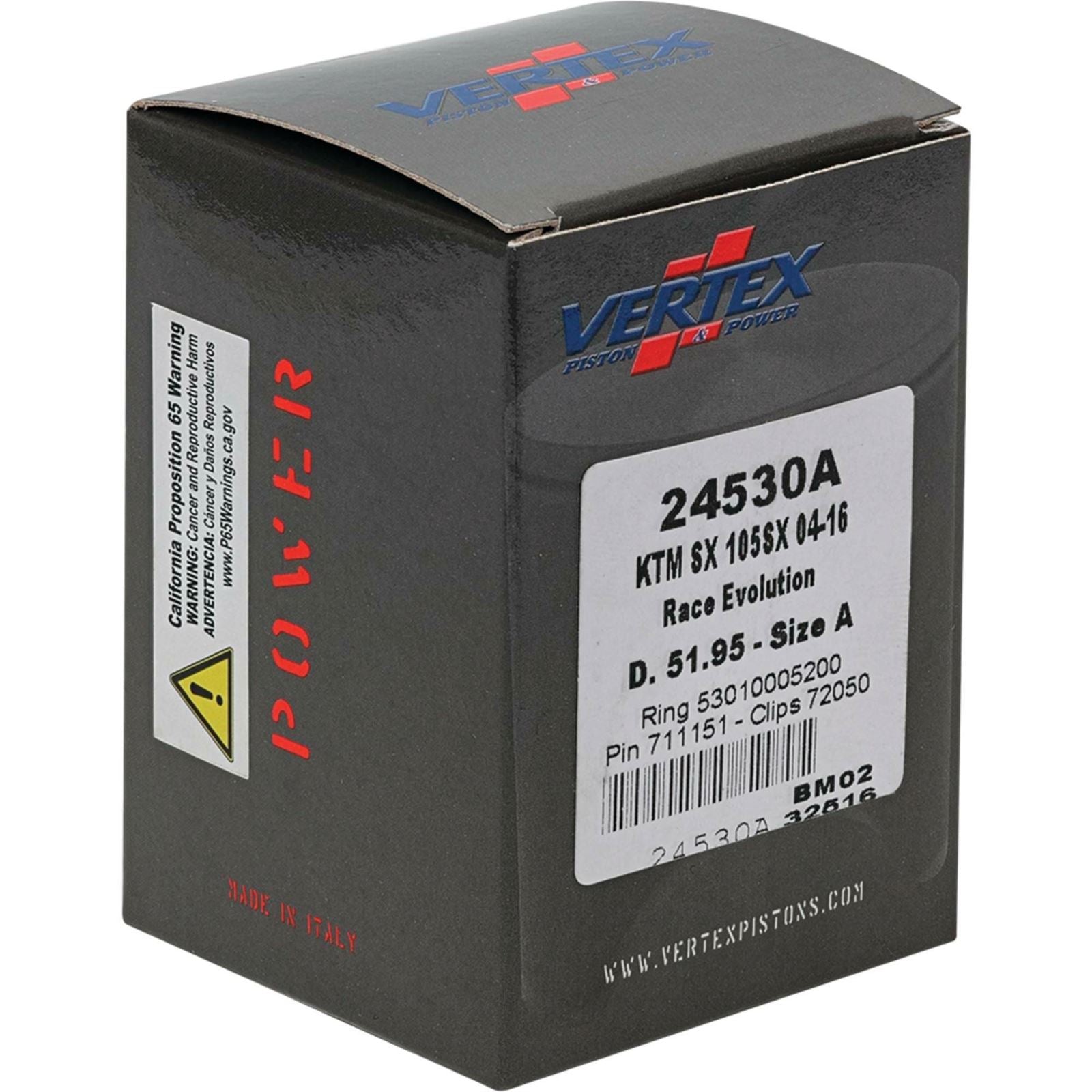 Vertex Cast Race Piston Kit 51.95/Stroker for KTM 24530A_899737