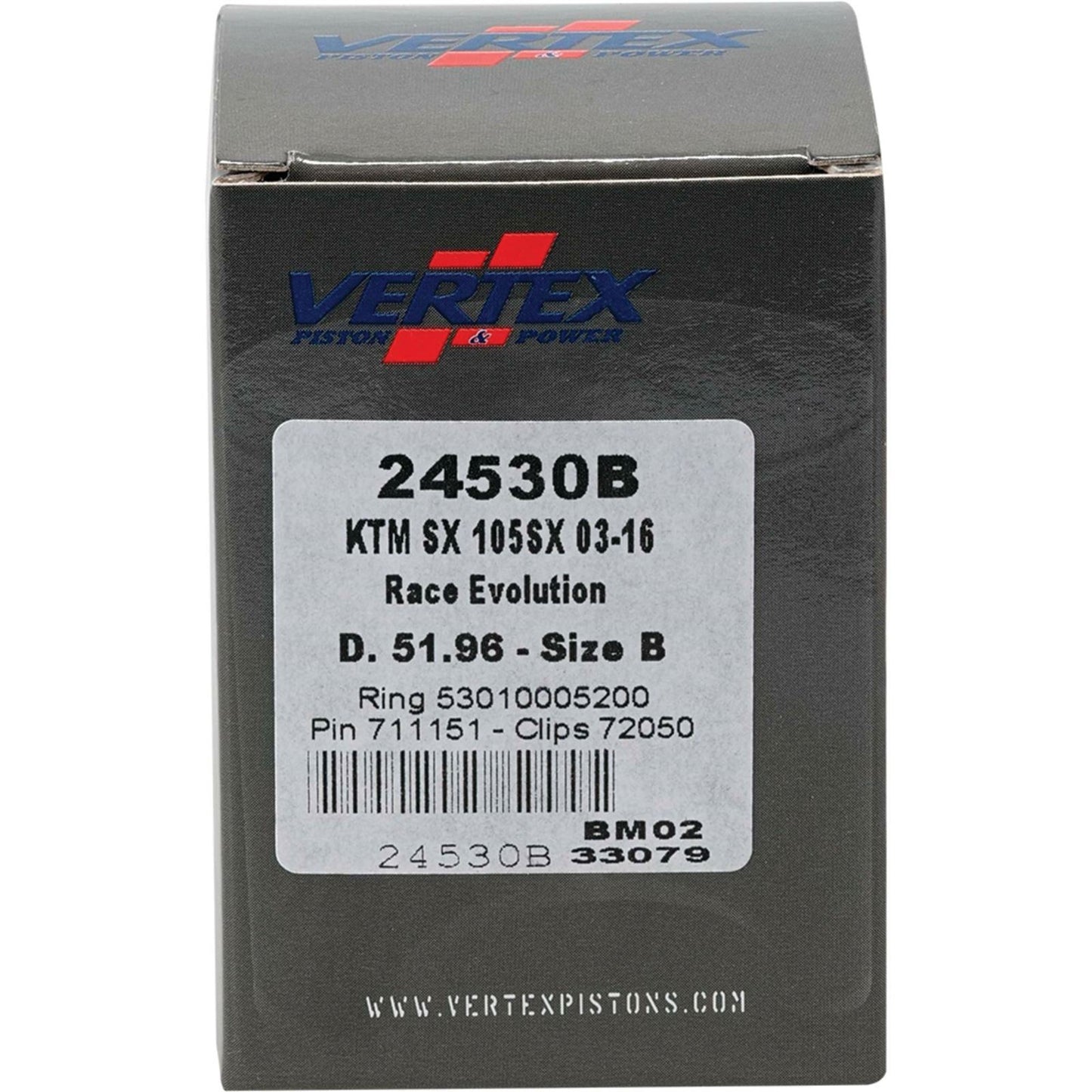 Vertex Cast Race Piston Kit 51.96/Stroker for KTM 24530B_899741