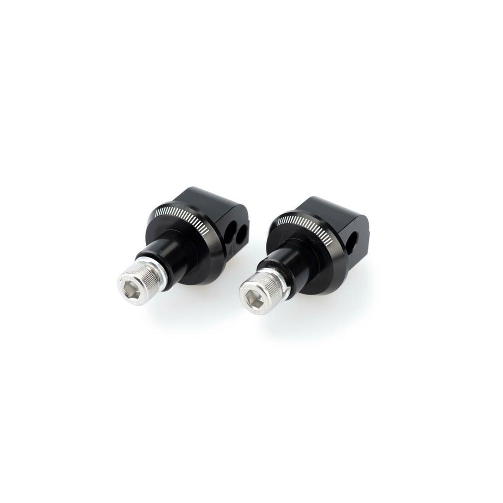 Puig Footpeg Adaptor - Passenger fits Aprilia Tuono - Black [MPN: 6633N]_899842