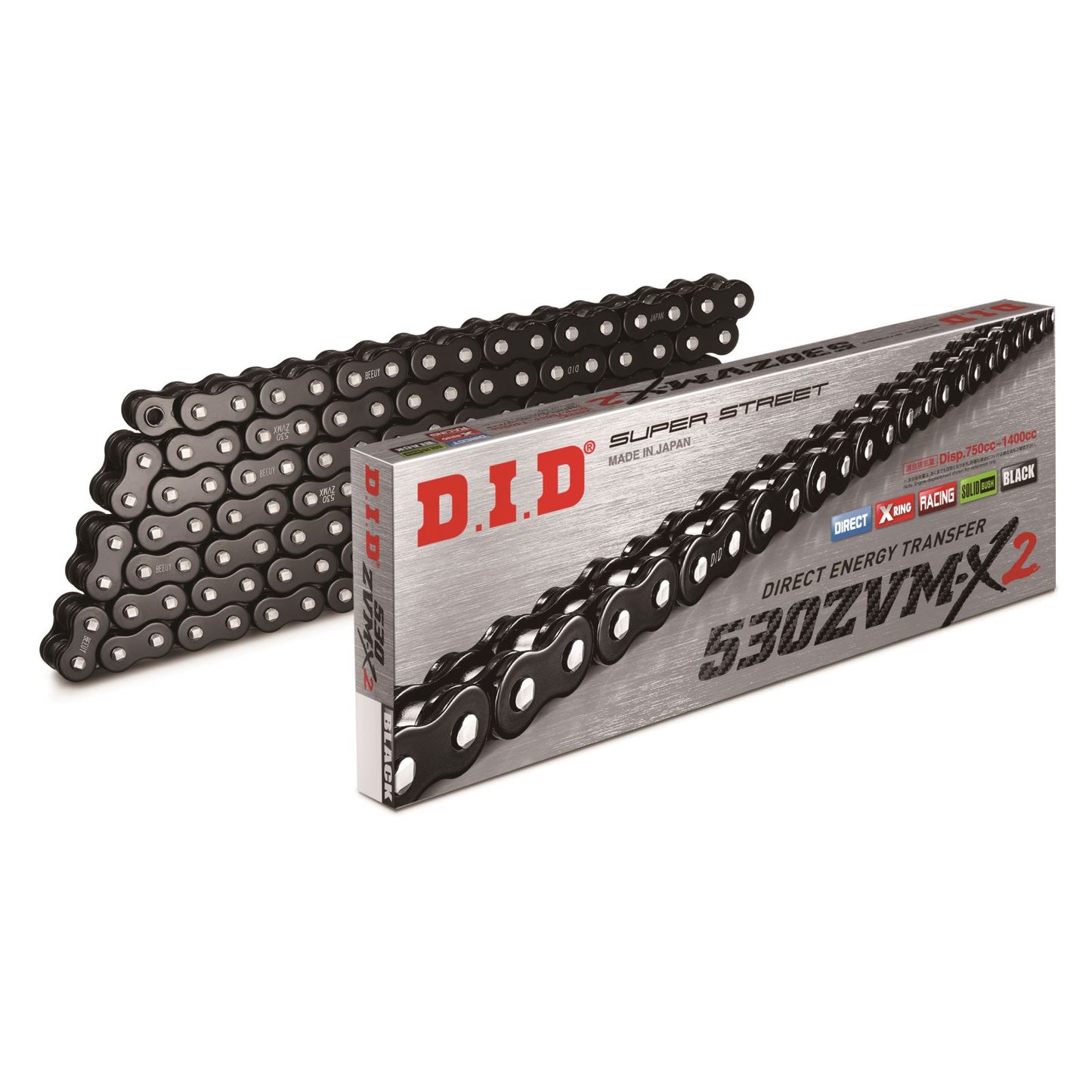 D.I.D. 530 ZVM-X2 Chain - Black - 120 Links [MPN: 530ZVMX2B120Z]_1147809