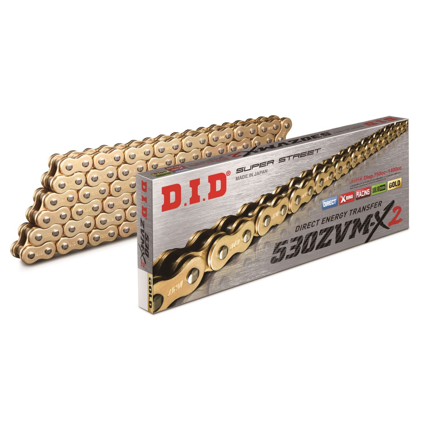 D.I.D. 530 ZVM-X2 Chain - Gold - 120 Links [MPN: M530ZVMX2G120]_1147811