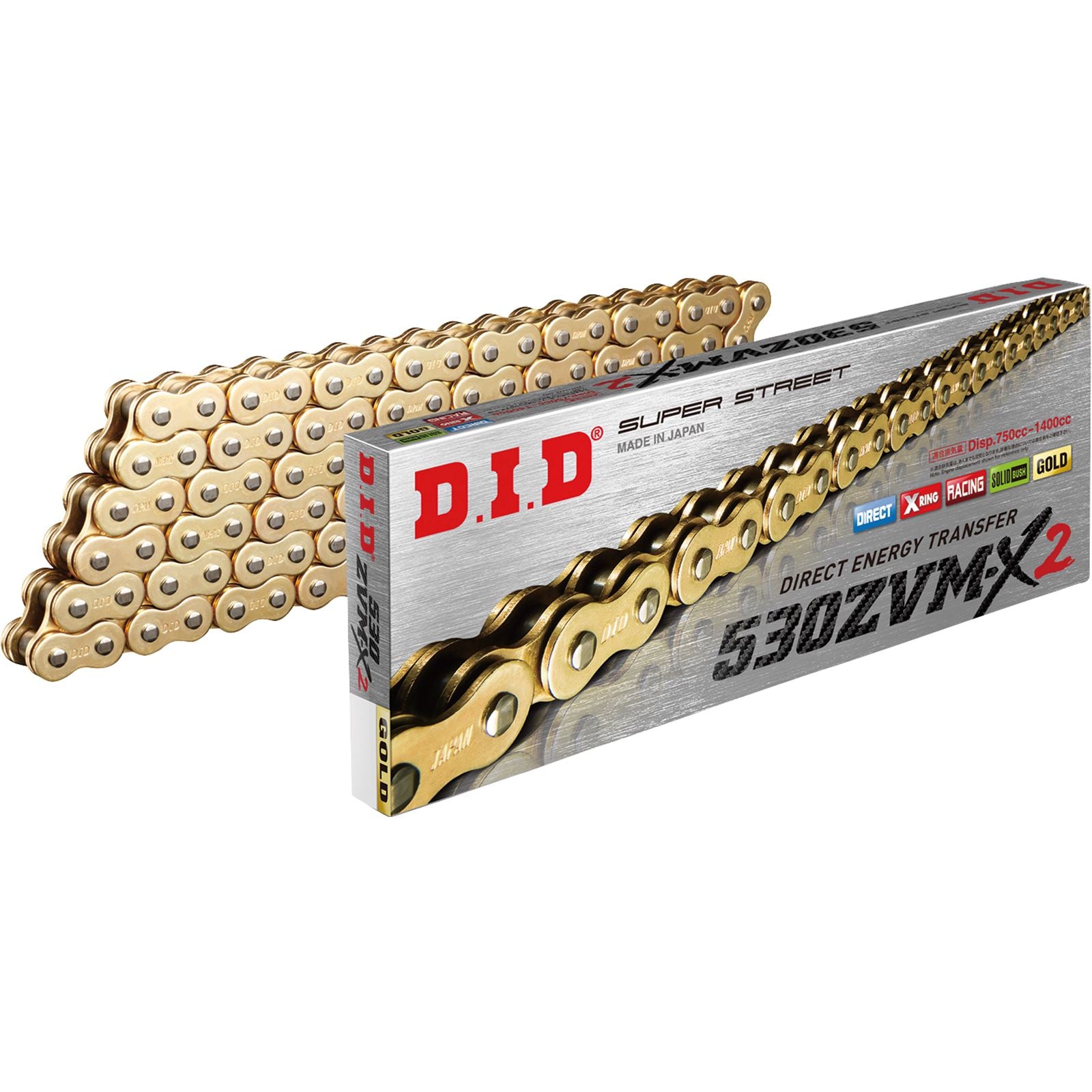 D.I.D. 530 ZVM-X2 Chain - Gold - 120 Links [MPN: M530ZVMX2G120]_1135828