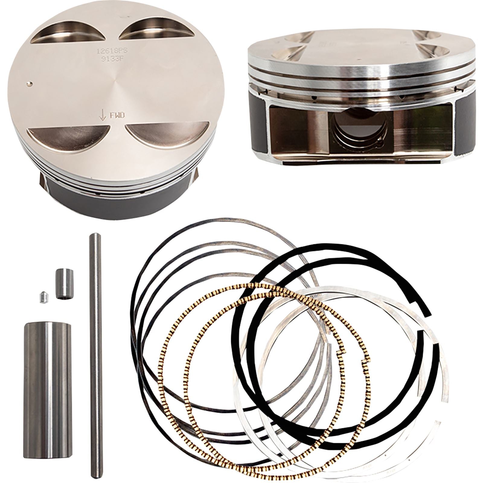 S&S Cycle Piston Kit for M8 - 128" +.010 920-0142_1099327
