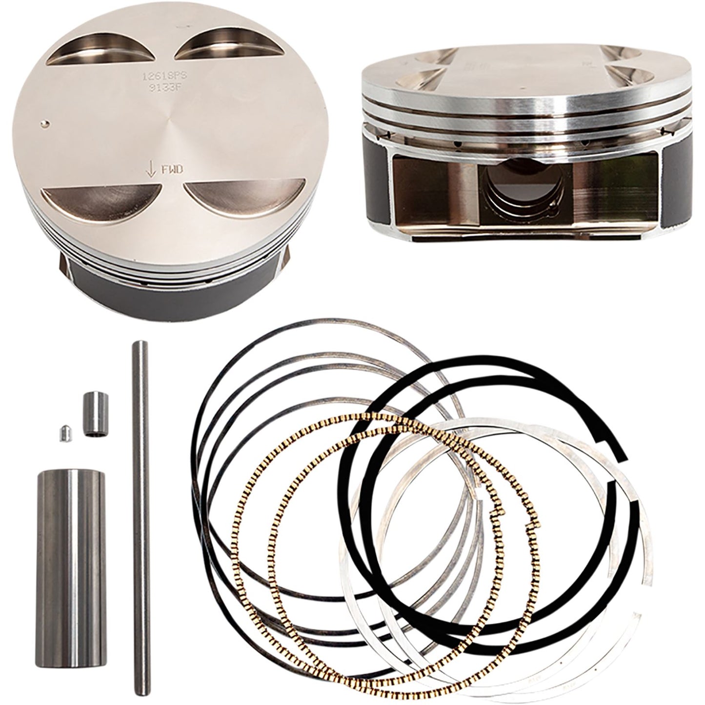 S&S Cycle Big Bore Piston Kit - 124" - +.010 - M8 920-0141_900531