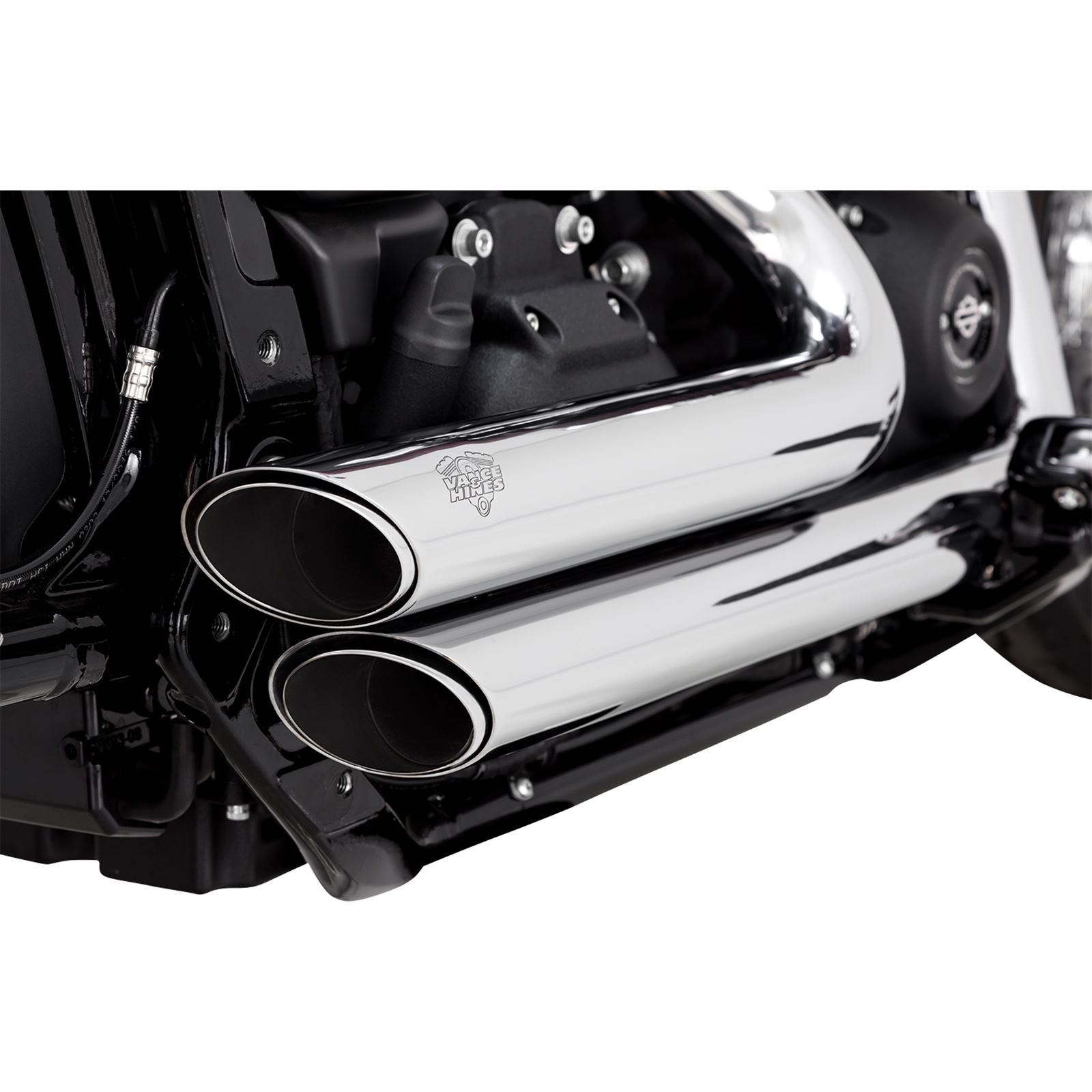 Vance And Hines Short Shot Staggered Exhaust System - Chrome 17333_1079874