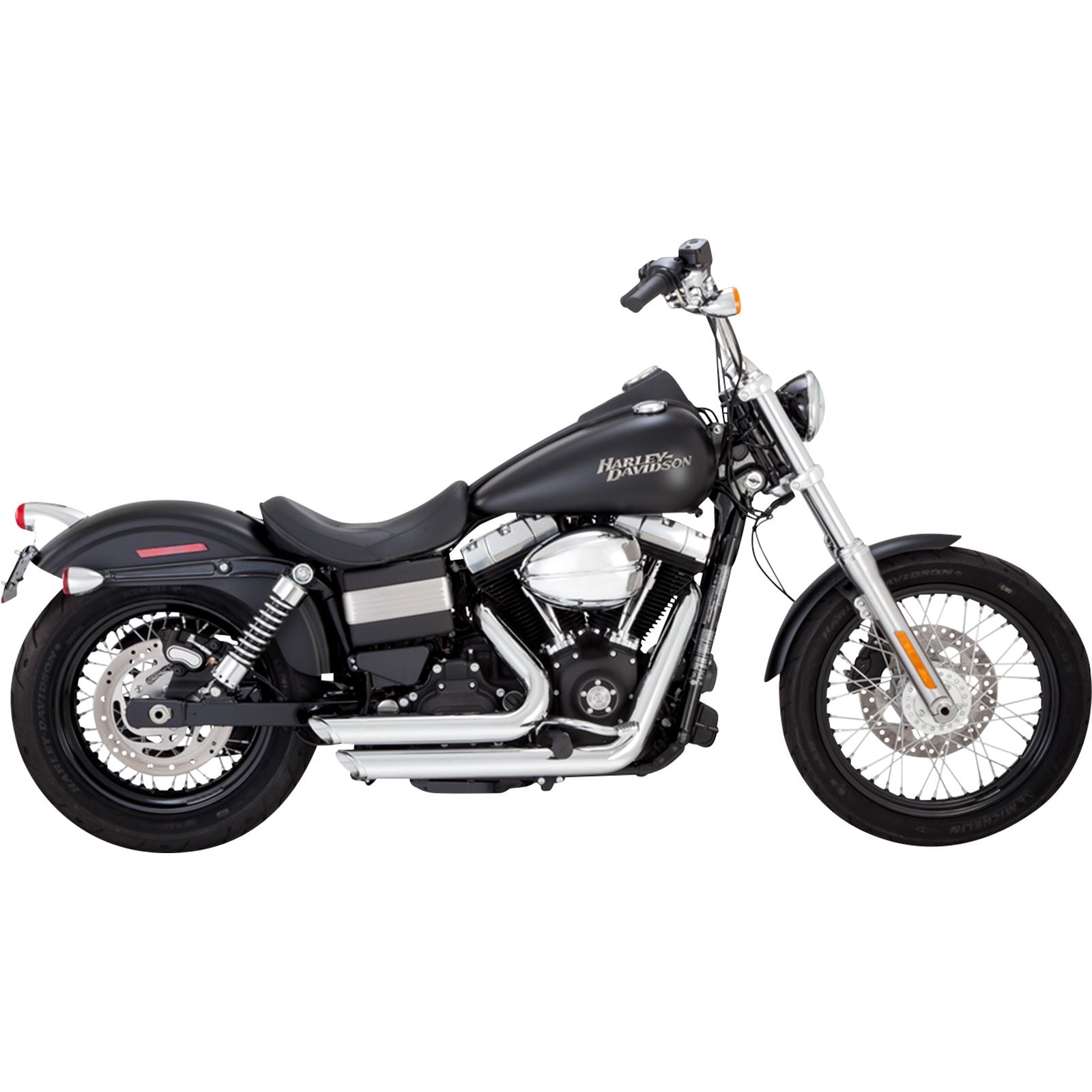 Vance And Hines Short Shot Staggered Exhaust System - Chrome 17327_1079881
