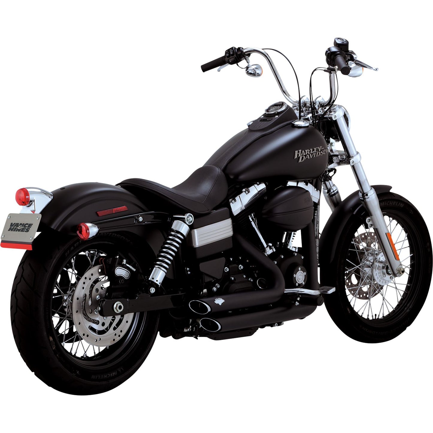 Vance And Hines Short Shot Staggered Exhaust System - Black 47327_1079882
