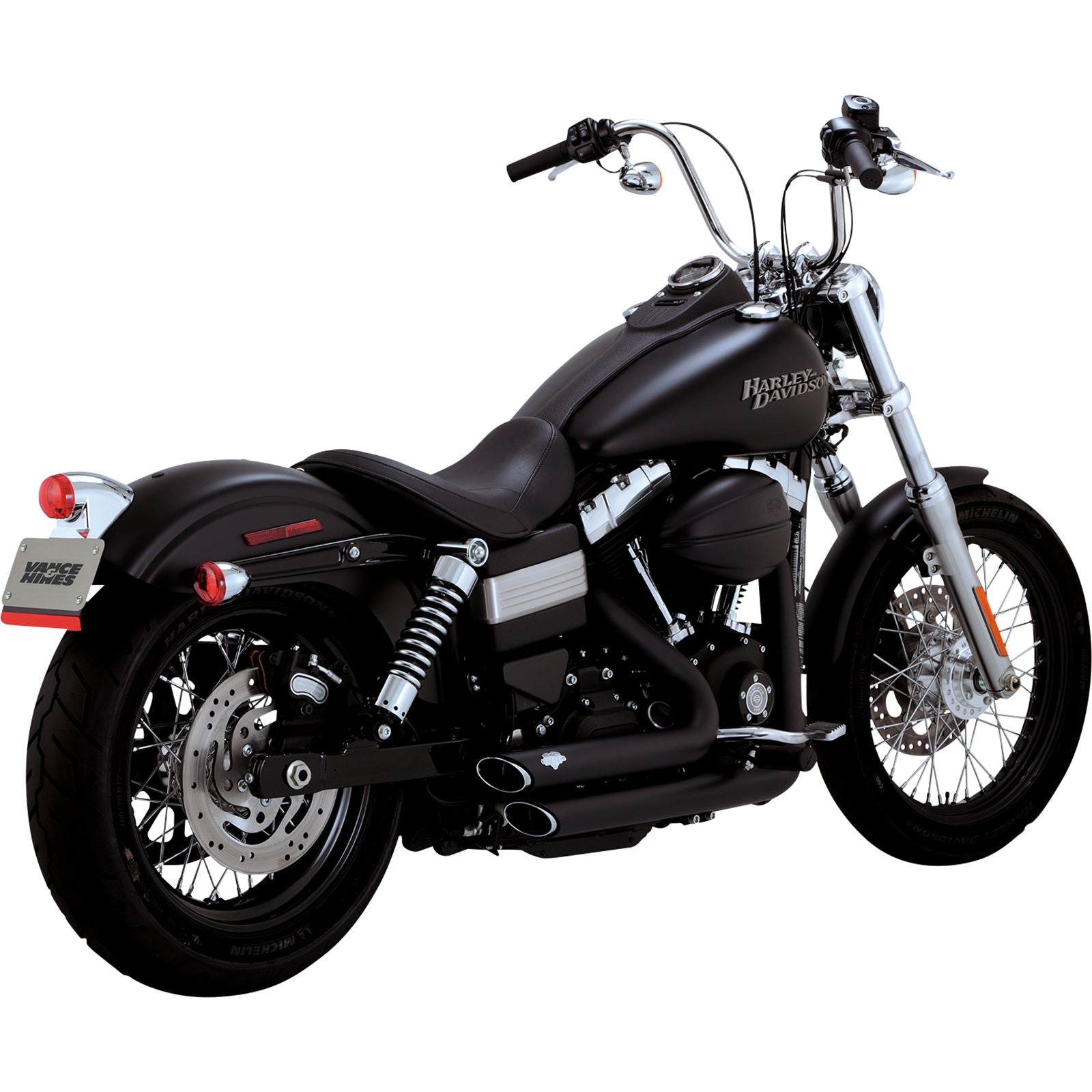 Vance And Hines Short Shot Staggered Exhaust System - Black 47327_1079882