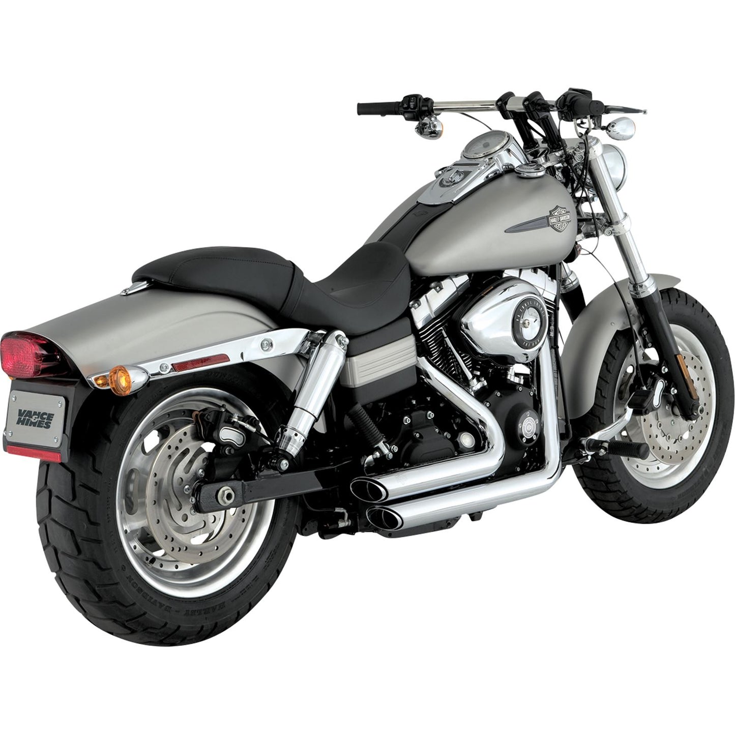 Vance And Hines Short Shot Staggered Exhaust System - Chrome 17317_1079884