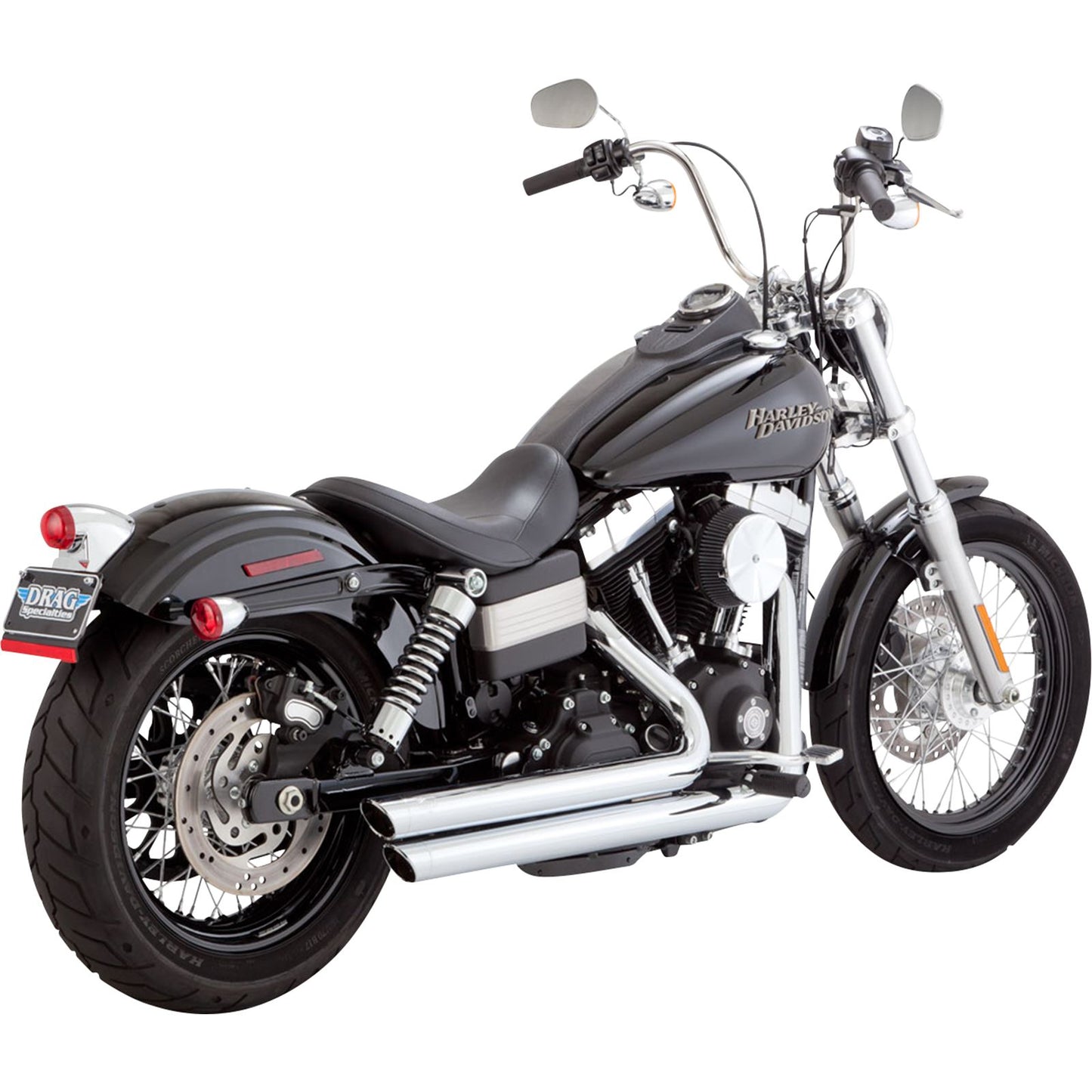Vance And Hines Big Shots Staggered Exhaust System - Chrome 17338_1079921