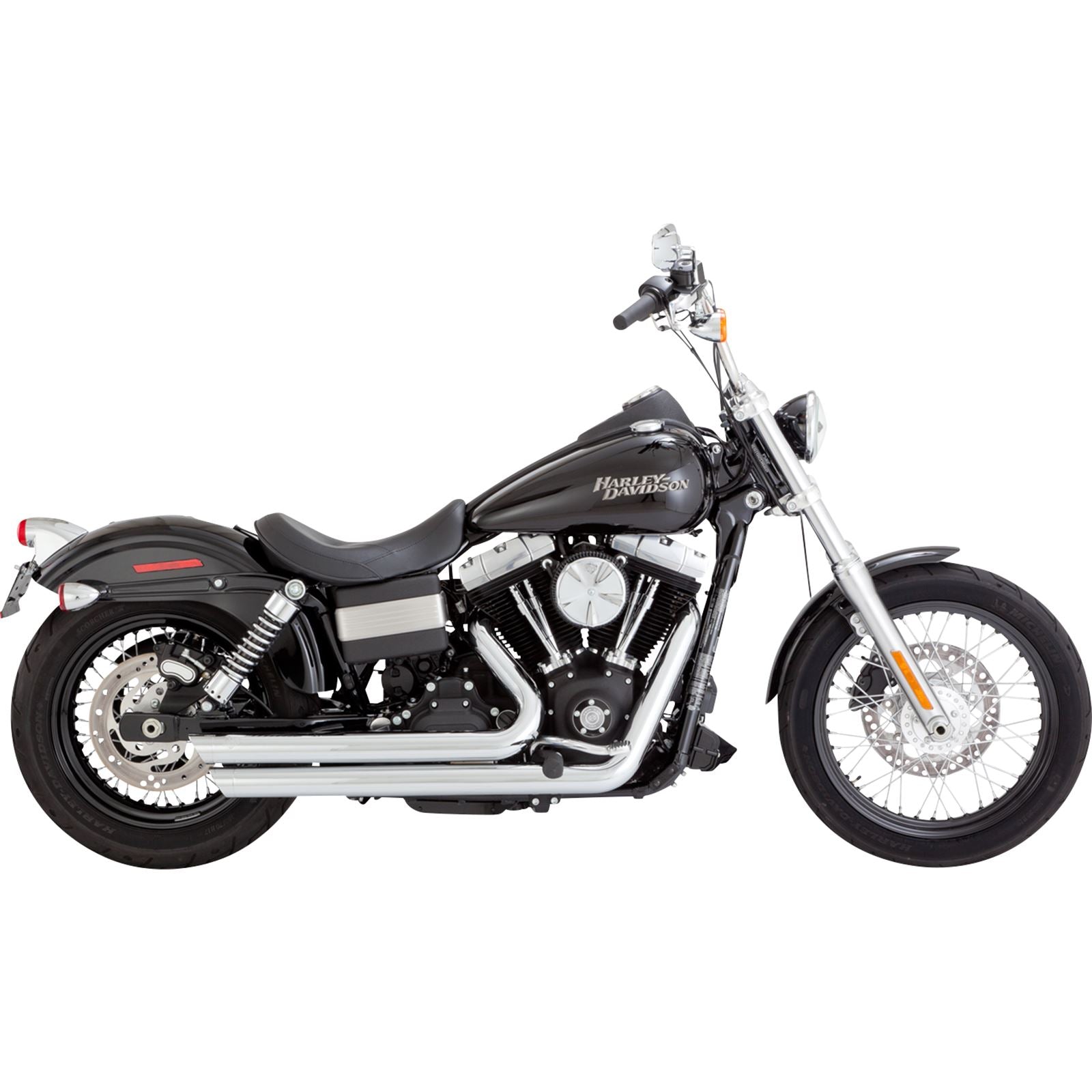 Vance And Hines Big Shots Staggered Exhaust System - Chrome 17338_1079919