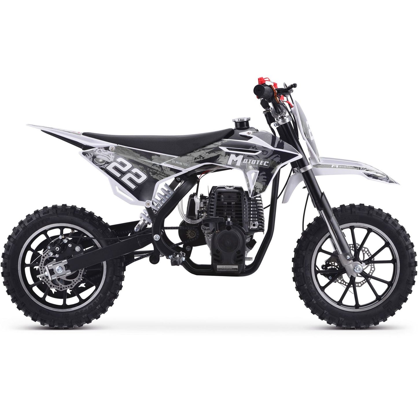 MotoTec USA Demon 40cc 4-Stroke Kids Gas Dirt Bike - White MT-DB-50CC-DEMON_WHITE_1506559