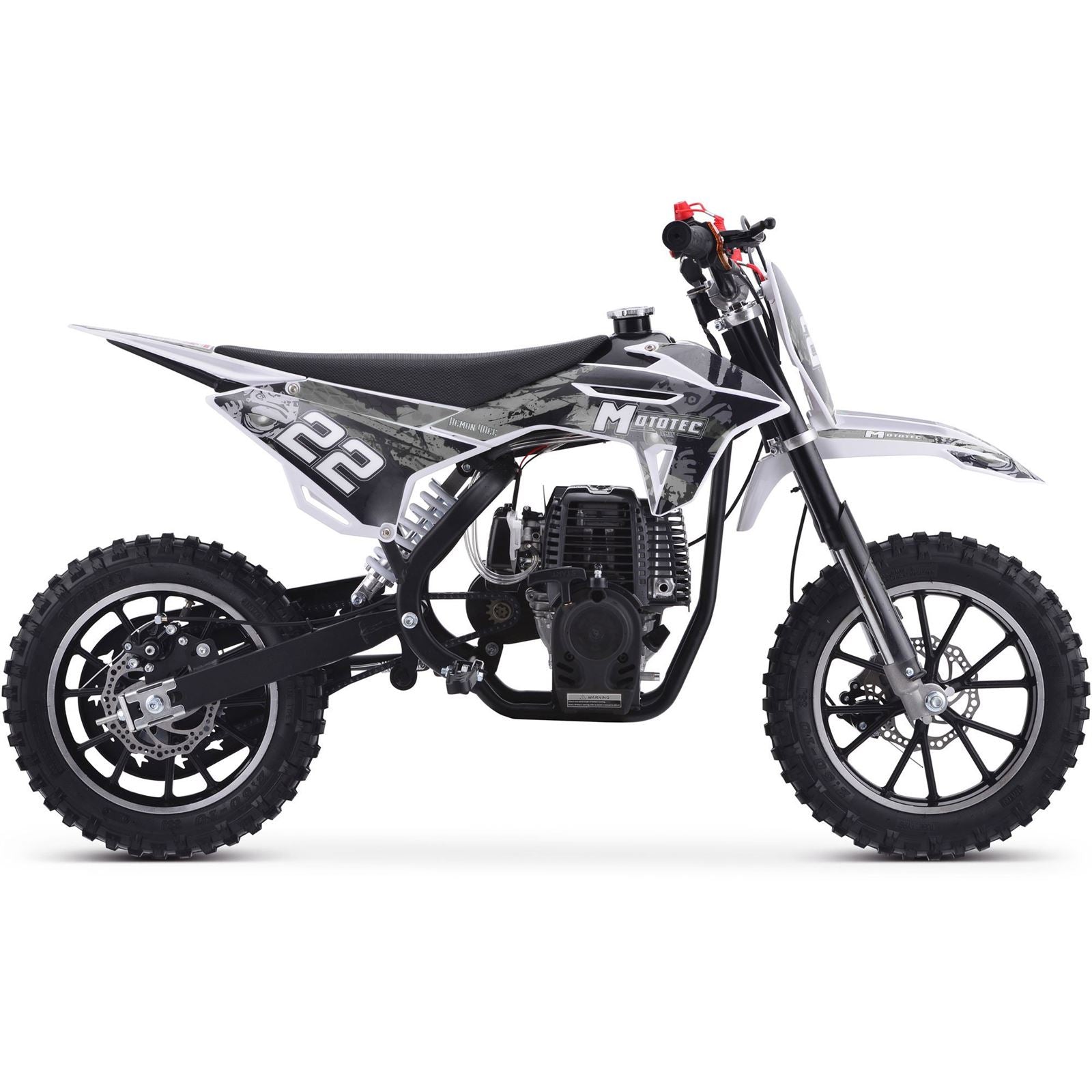 MotoTec USA Demon 40cc 4-Stroke Kids Gas Dirt Bike - White MT-DB-50CC-DEMON_WHITE_1506559