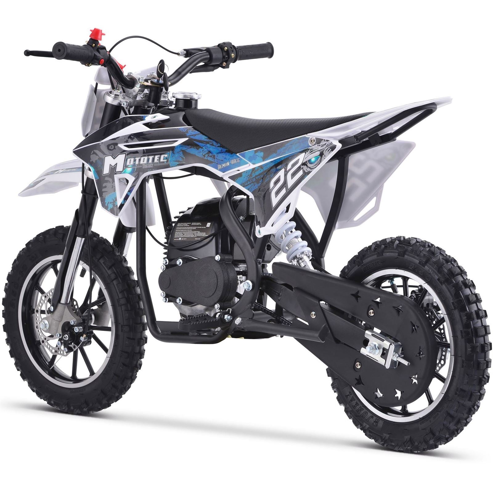 MotoTec USA Demon 40cc 4-Stroke Kids Gas Dirt Bike - Blue MT-DB-50CC-DEMON_BLUE_1506571