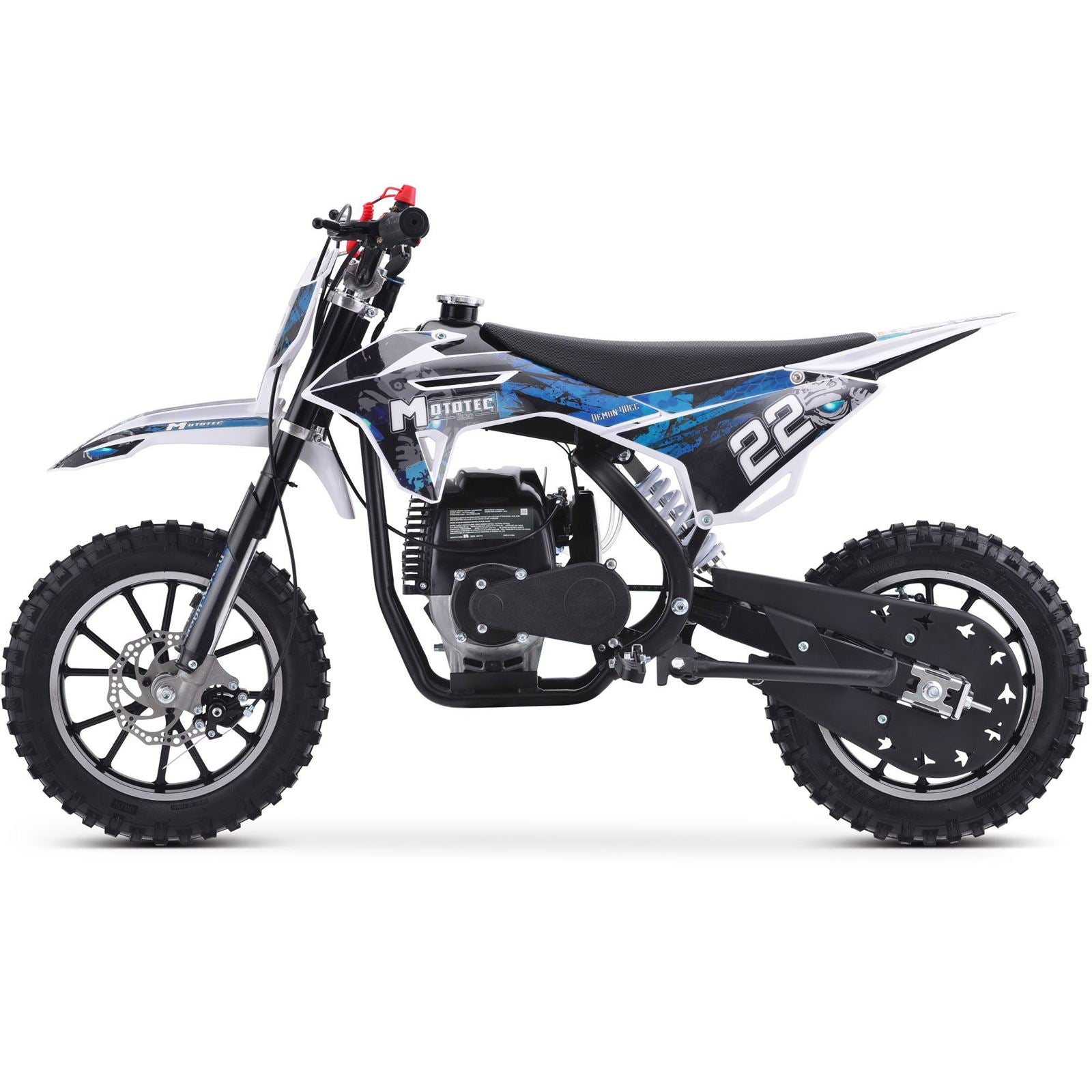 MotoTec USA Demon 40cc 4-Stroke Kids Gas Dirt Bike - Blue MT-DB-50CC-DEMON_BLUE_1506567