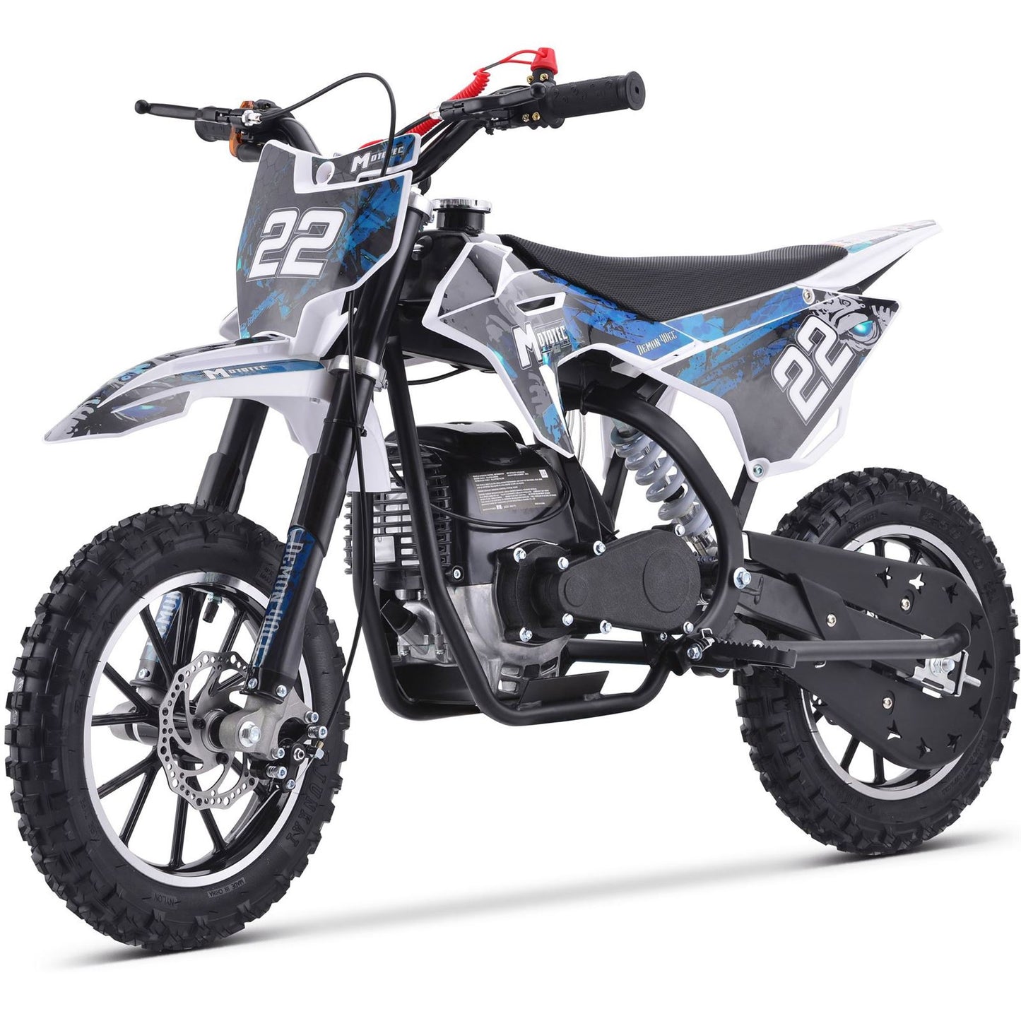 MotoTec USA Demon 40cc 4-Stroke Kids Gas Dirt Bike - Blue MT-DB-50CC-DEMON_BLUE_1506566