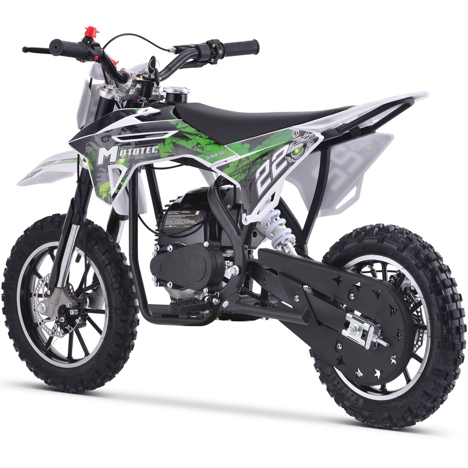 MotoTec USA Demon 40cc 4-Stroke Kids Gas Dirt Bike - Green MT-DB-50CC-DEMON_GREEN_1506564