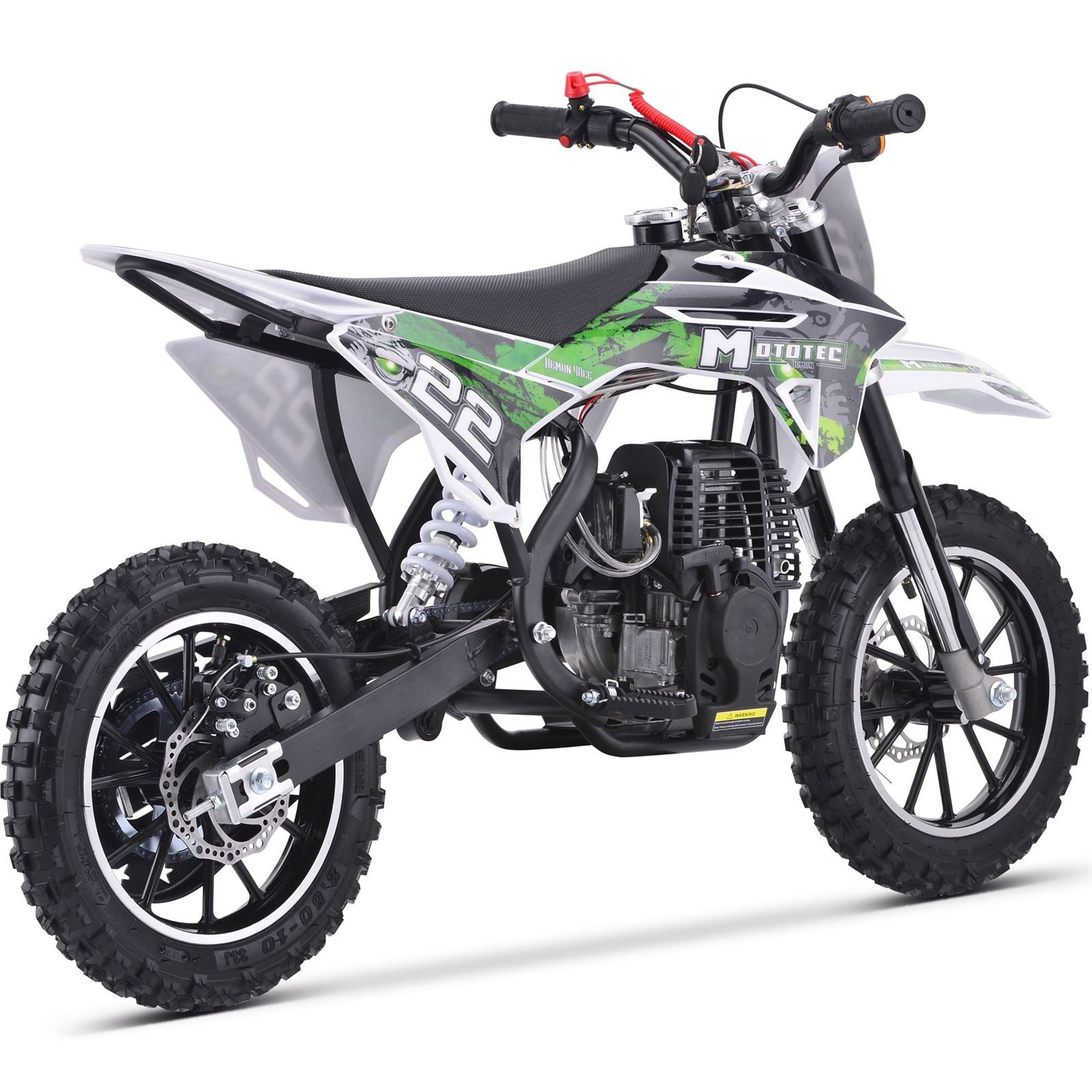 MotoTec USA Demon 40cc 4-Stroke Kids Gas Dirt Bike - Green MT-DB-50CC-DEMON_GREEN_1506563
