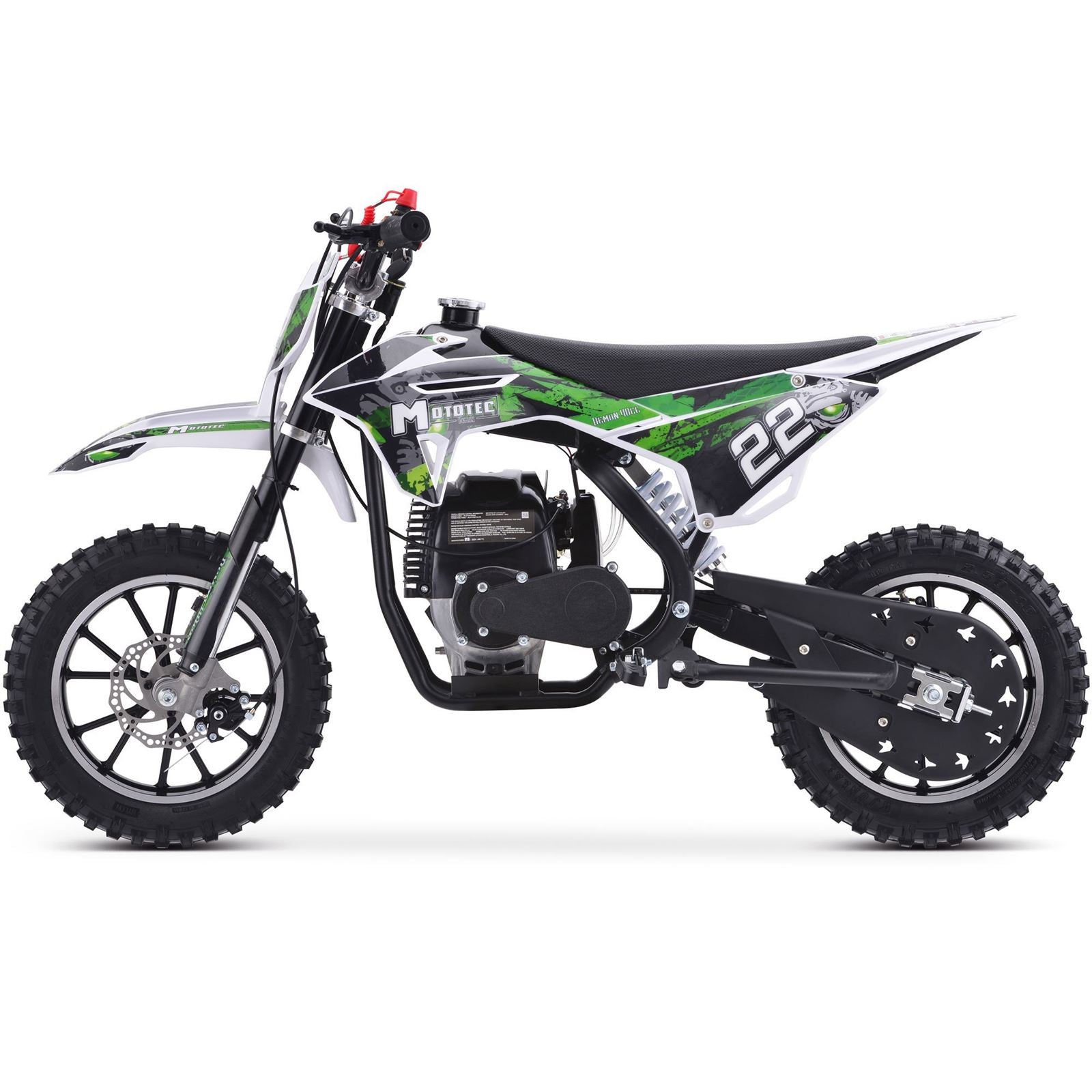 MotoTec USA Demon 40cc 4-Stroke Kids Gas Dirt Bike - Green MT-DB-50CC-DEMON_GREEN_1506561