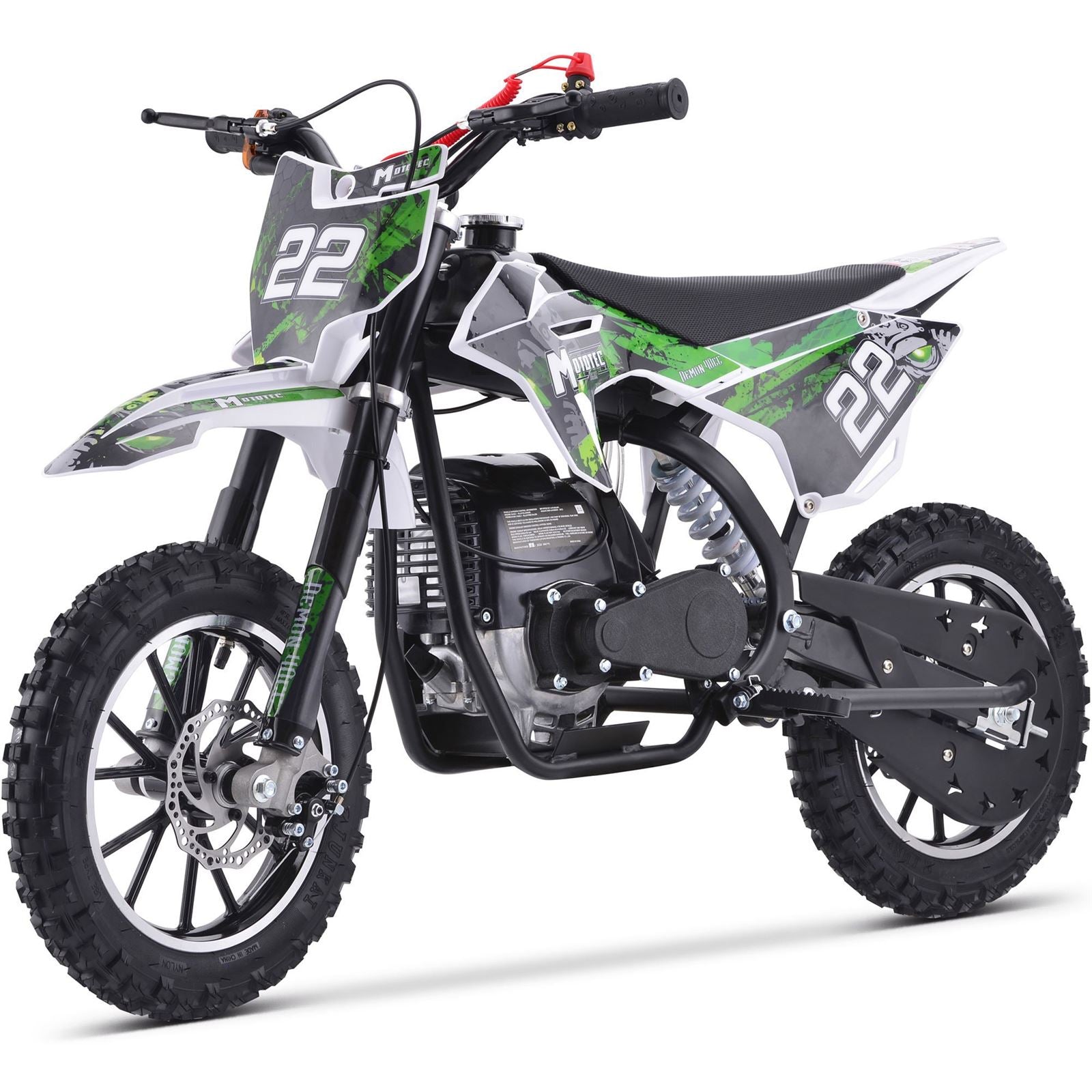 MotoTec USA Demon 40cc 4-Stroke Kids Gas Dirt Bike - Green MT-DB-50CC-DEMON_GREEN_1506570