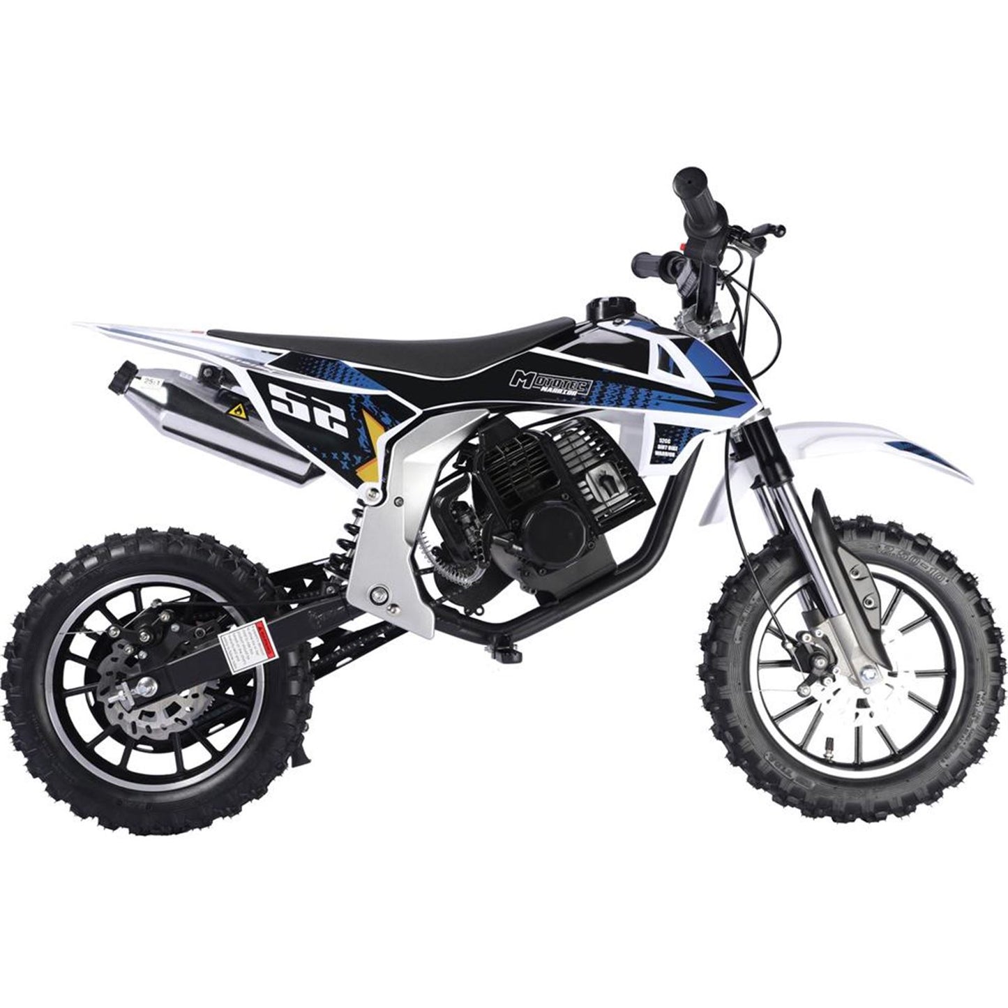 MotoTec USA Warrior 52cc 2-Stroke Kids Gas Dirt Bike_908324
