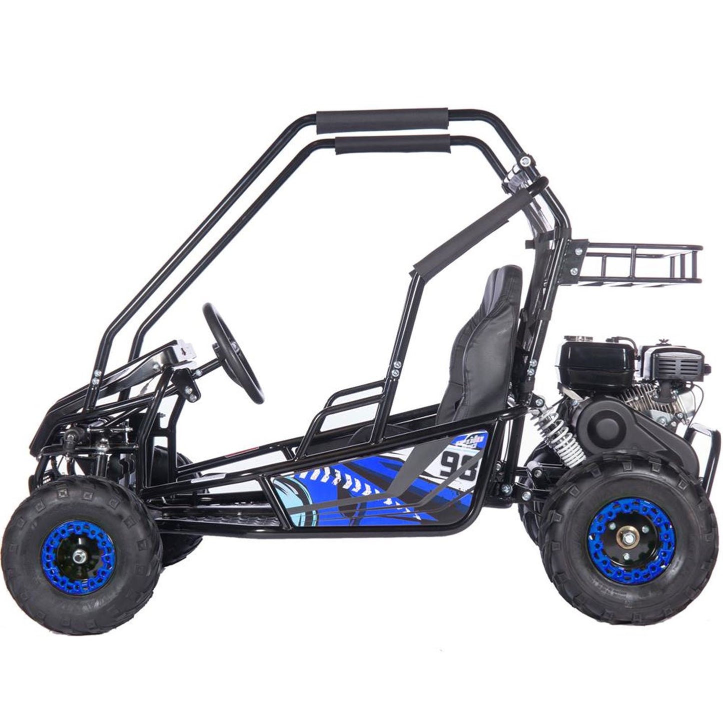 MotoTec USA Mud Monster XL 212cc 2 Seat Go Kart - Blue MT-GK-MUD-XL-212CC_BLUE_908779