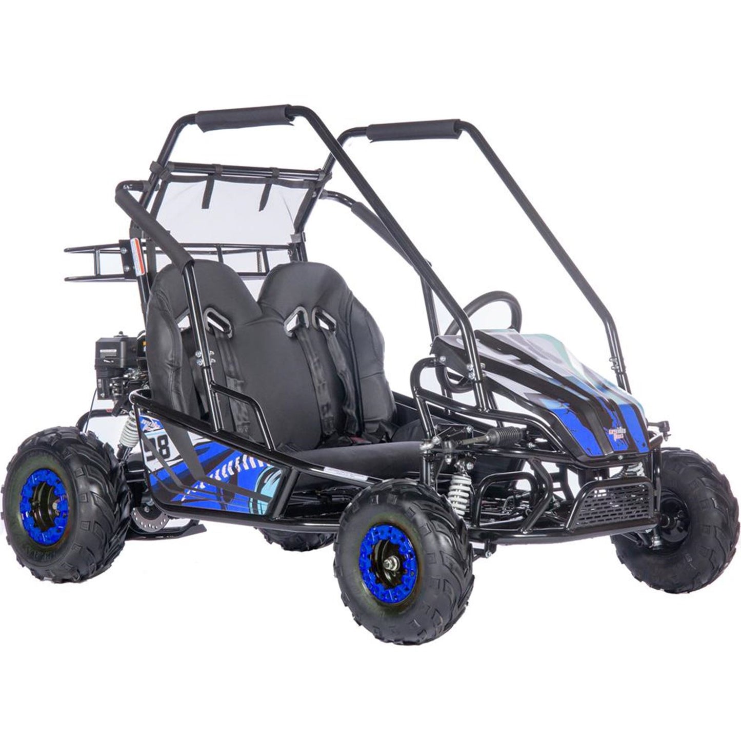 MotoTec USA Mud Monster XL 212cc 2 Seat Go Kart - Blue MT-GK-MUD-XL-212CC_BLUE_908782