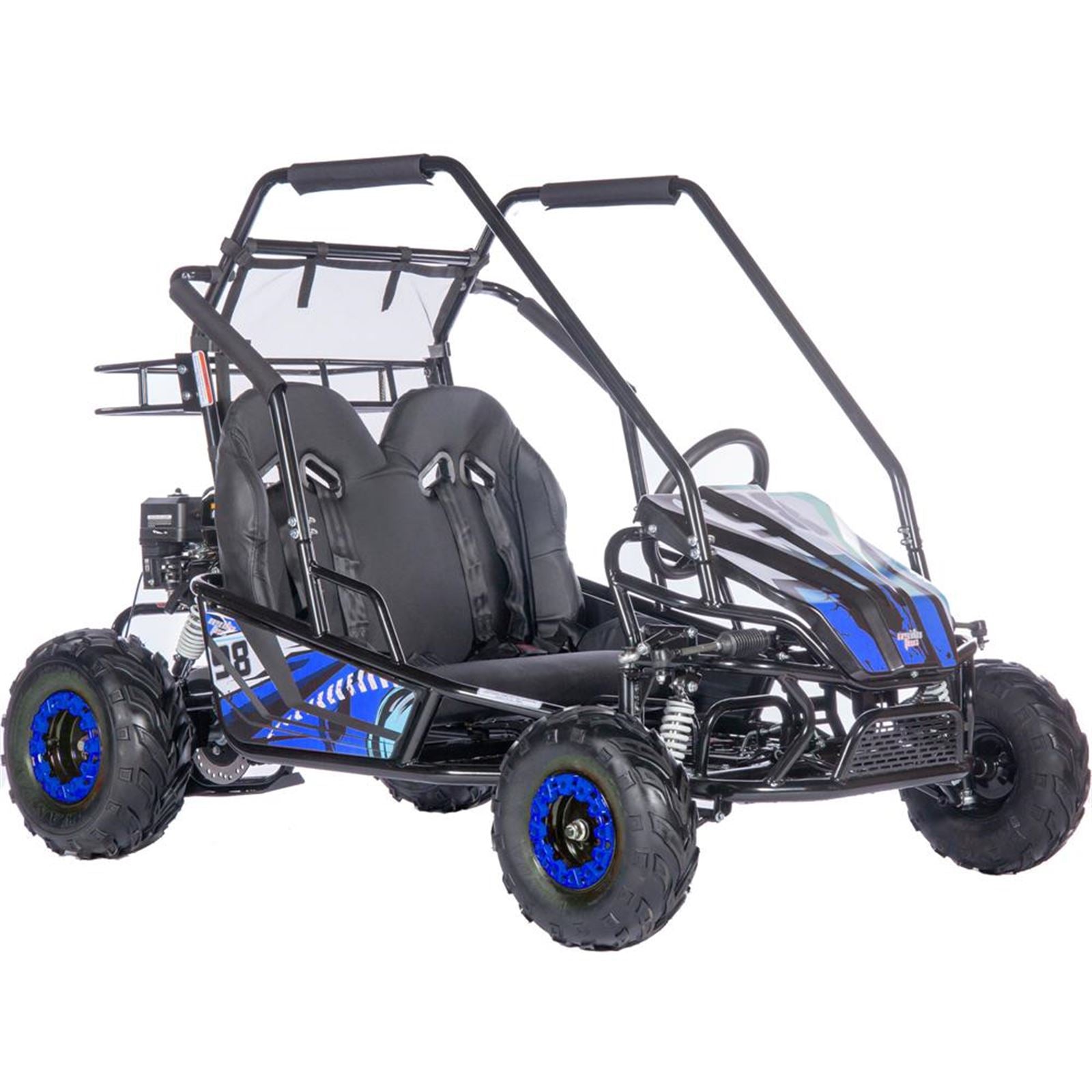 MotoTec USA Mud Monster XL 212cc 2 Seat Go Kart - Blue MT-GK-MUD-XL-212CC_BLUE_908782
