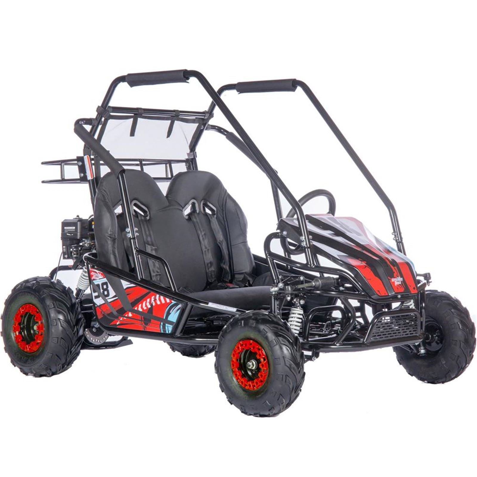 MotoTec USA Mud Monster XL 212cc 2 Seat Go Kart - Red MT-GK-MUD-XL-212CC_RED_908857