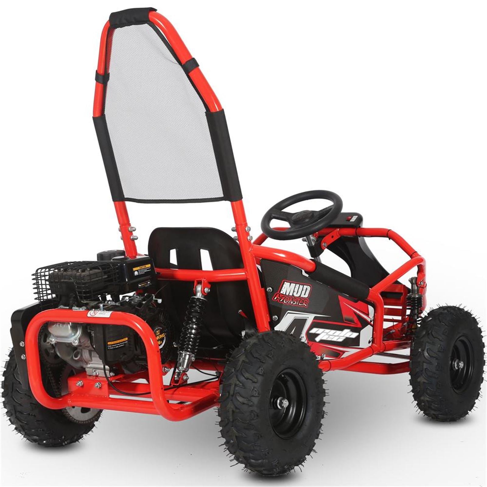 MotoTec USA Mud Monster Kids Gas Powered 98cc Go Kart_908773