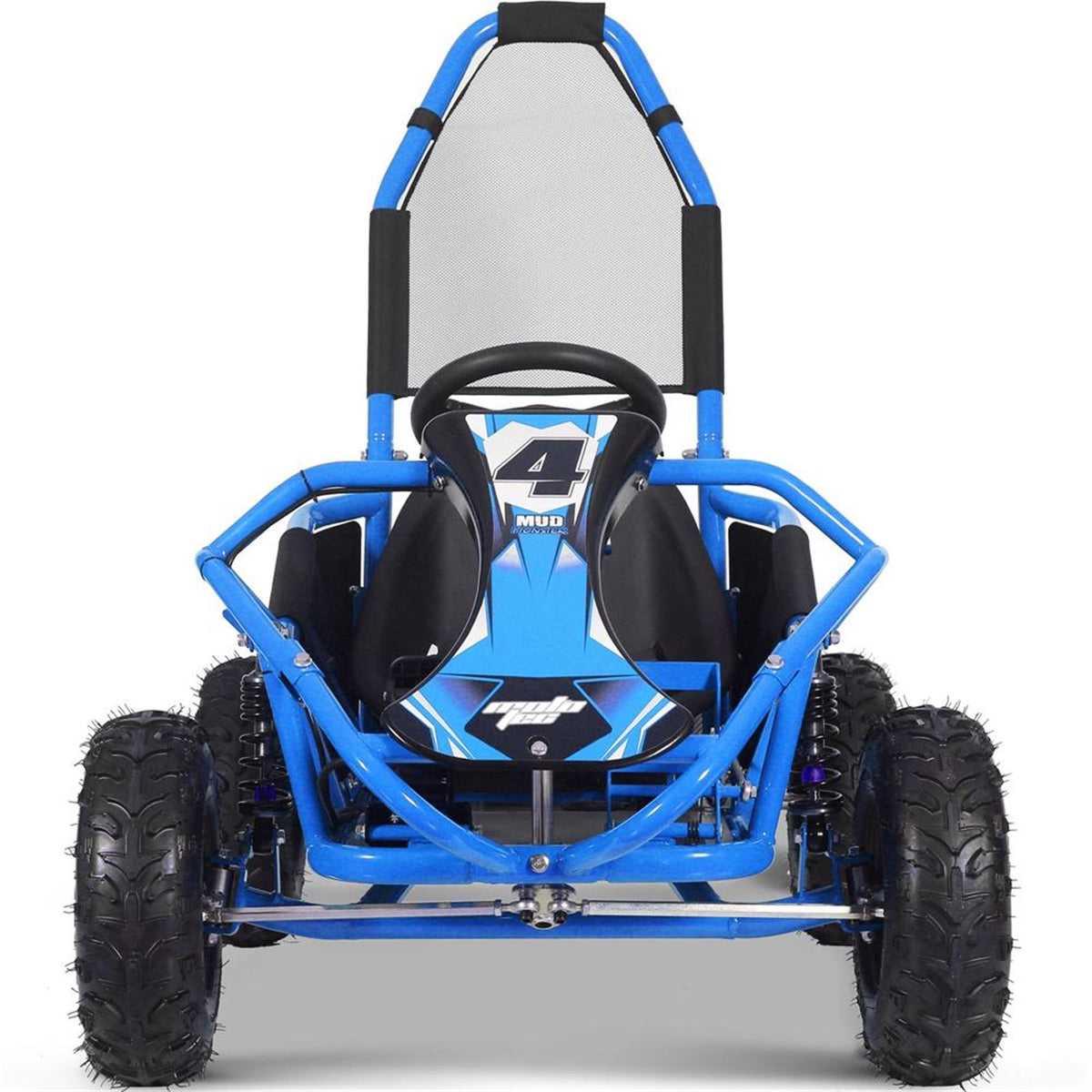 MotoTec USA Mud Kids Electric 48v 1000w Go Kart - Blue OPEN BOX [MPN: MT-GK-MUD-1000W_BLUE]_2738842