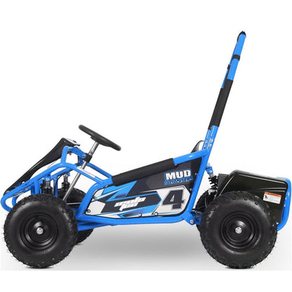 MotoTec USA Mud Kids Electric 48v 1000w Go Kart - Blue OPEN BOX [MPN: MT-GK-MUD-1000W_BLUE]_2738843