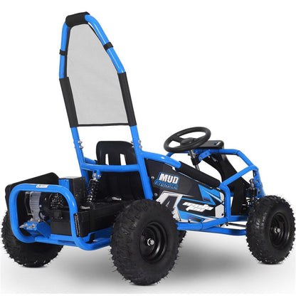 MotoTec USA Mud Kids Electric 48v 1000w Go Kart - Blue OPEN BOX [MPN: MT-GK-MUD-1000W_BLUE]_2738844