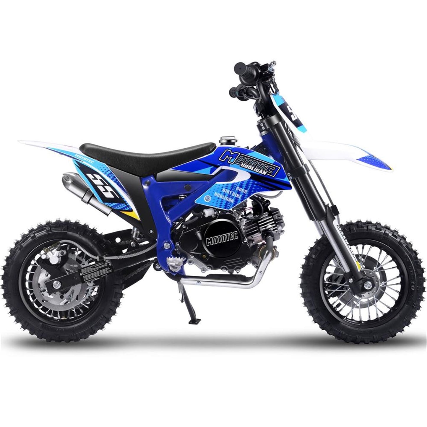MotoTec USA Hooligan 60cc 4-Stroke Gas Dirt Bike - Blue MT-DB-60CC-HOOLIGAN_BLUE_908346