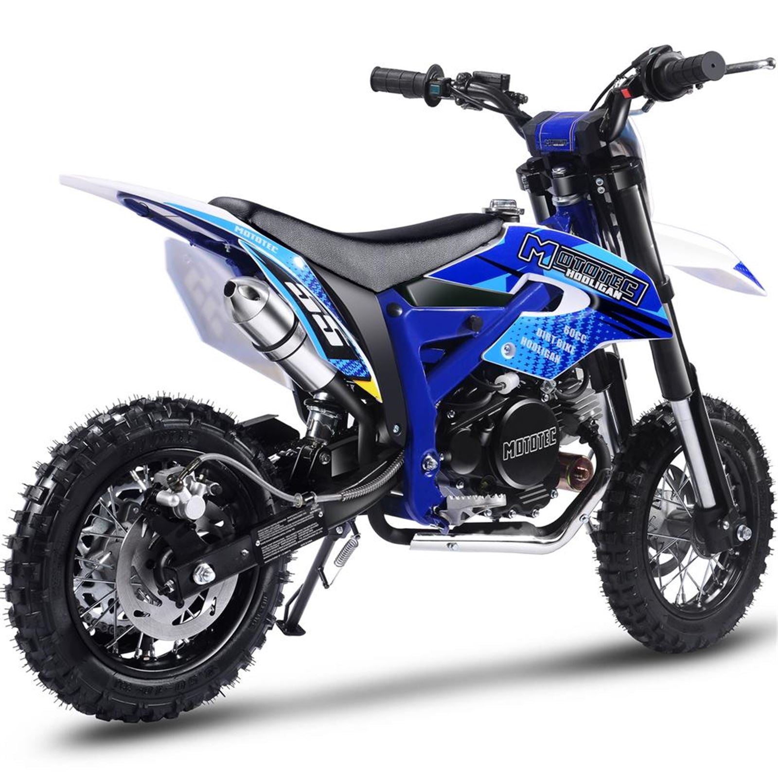 MotoTec USA Hooligan 60cc 4-Stroke Gas Dirt Bike - Blue MT-DB-60CC-HOOLIGAN_BLUE_908347