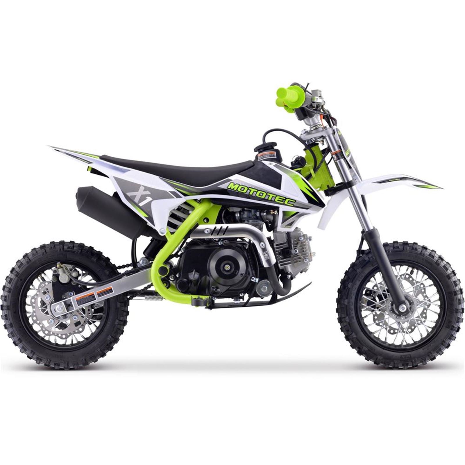 MotoTec USA X1 110cc 4-Stroke Gas Dirt Bike - Green MT-DB-X1-70CC_GREEN_908353