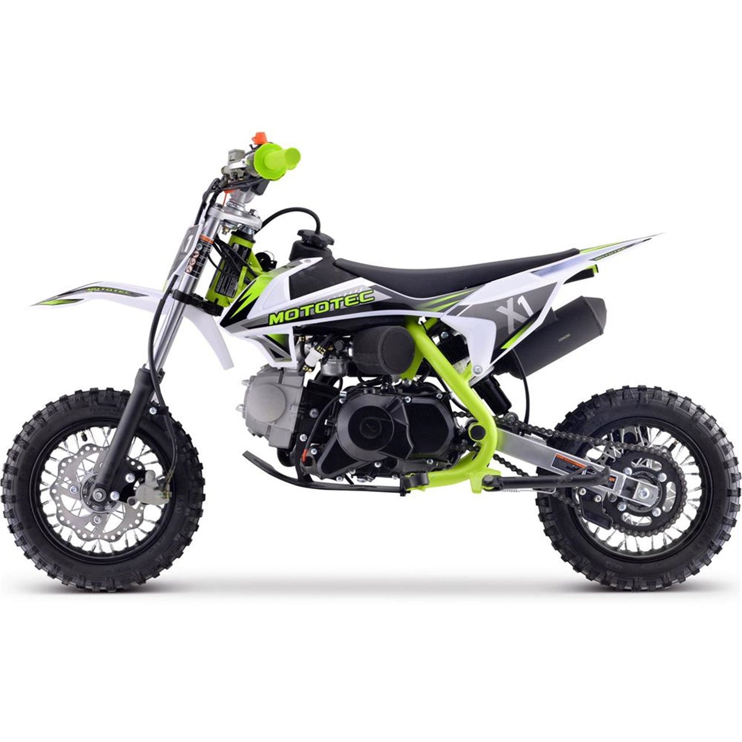 MotoTec USA X1 110cc 4-Stroke Gas Dirt Bike - Green MT-DB-X1-70CC_GREEN_908351