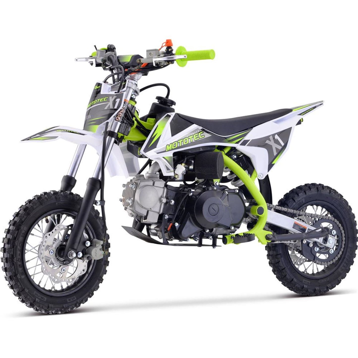 MotoTec USA X1 110cc 4-Stroke Gas Dirt Bike - Green MT-DB-X1-70CC_GREEN_908359