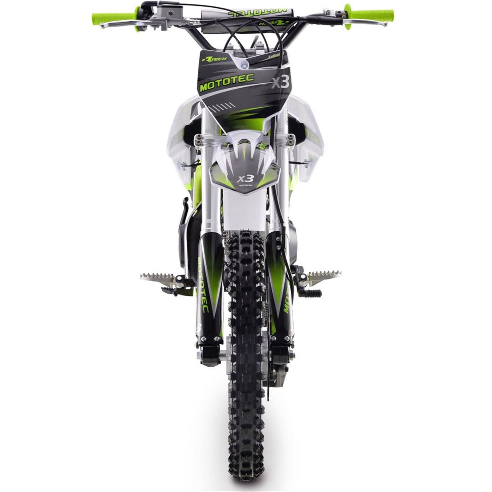 MotoTec USA X3 125cc 4-Stroke Gas Dirt Bike - Green MT-DB-X3-125CC_GREEN_908367