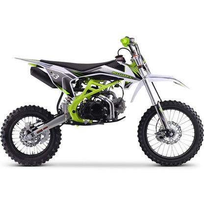 MotoTec USA X3 125cc 4-Stroke Gas Dirt Bike - Green MT-DB-X3-125CC_GREEN_908369