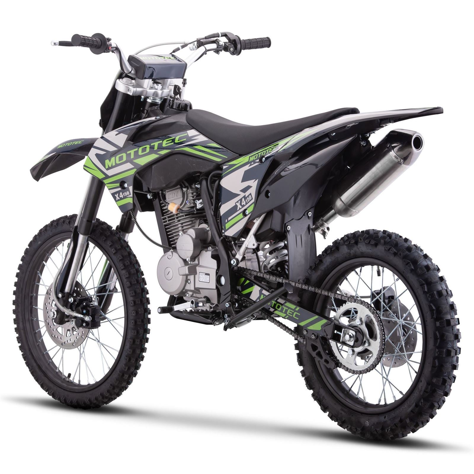 MotoTec USA X4 150cc 4-Stroke Gas Dirt Bike - Black MT-DB-X4-150CC_BLACK_1506586