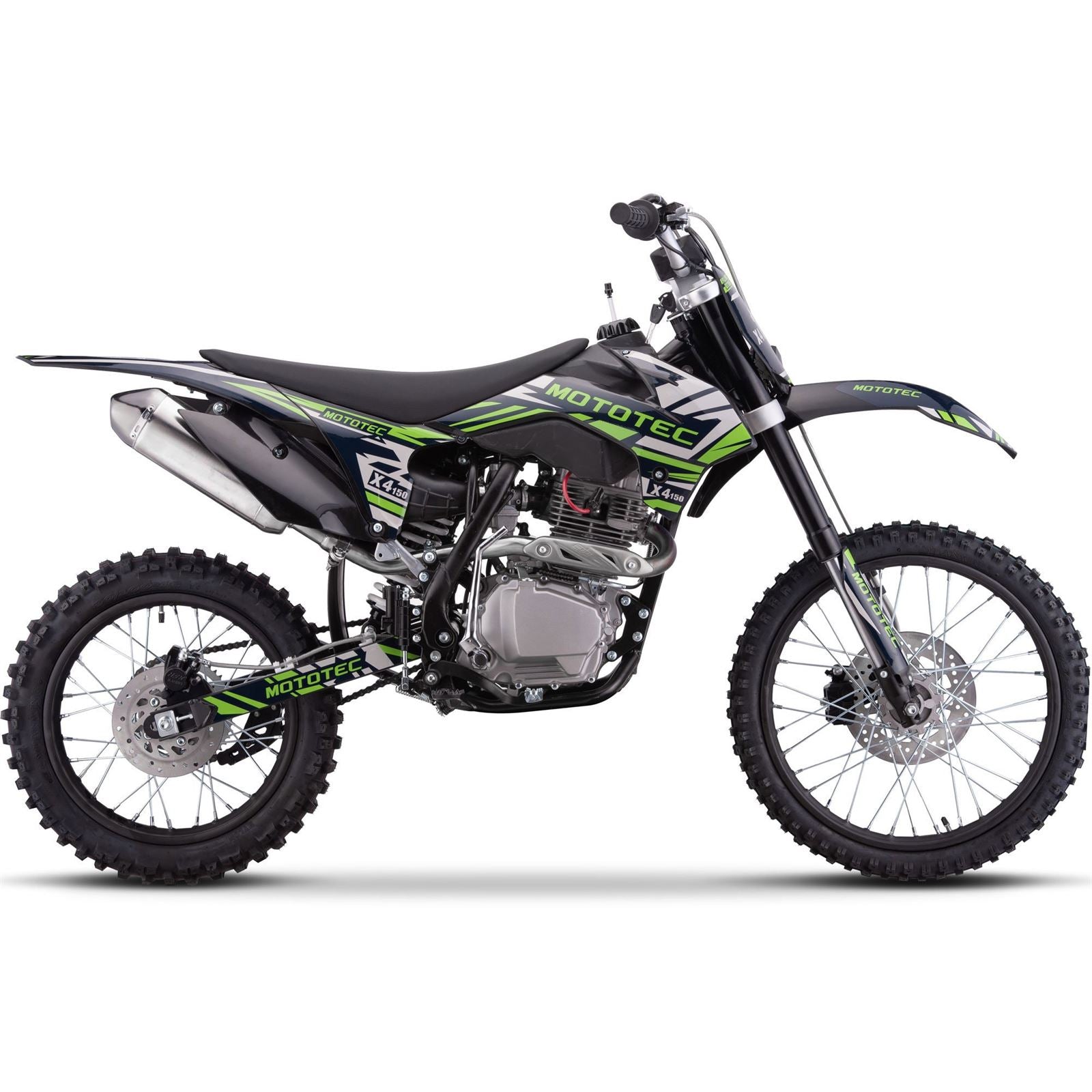 MotoTec USA X4 150cc 4-Stroke Gas Dirt Bike - Black MT-DB-X4-150CC_BLACK_1506583
