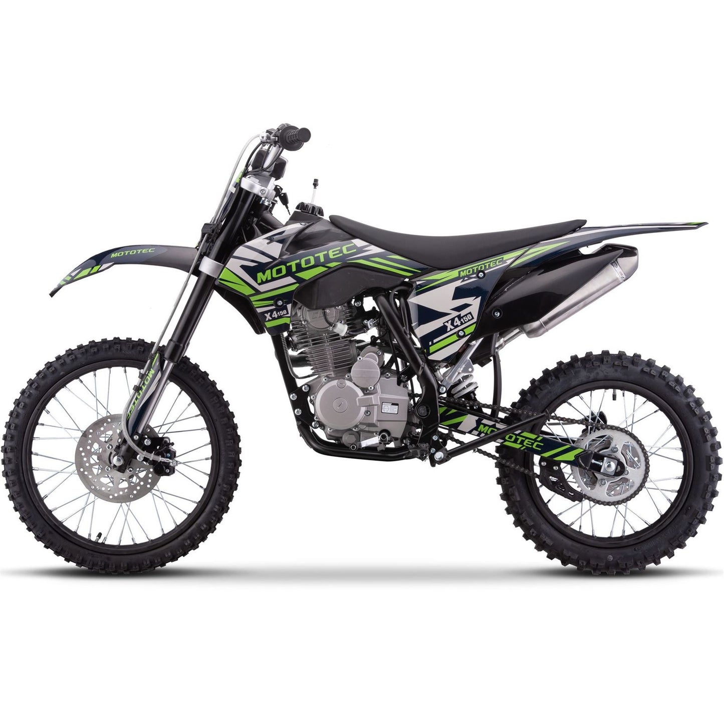 MotoTec USA X4 150cc 4-Stroke Gas Dirt Bike - Black MT-DB-X4-150CC_BLACK_1506584