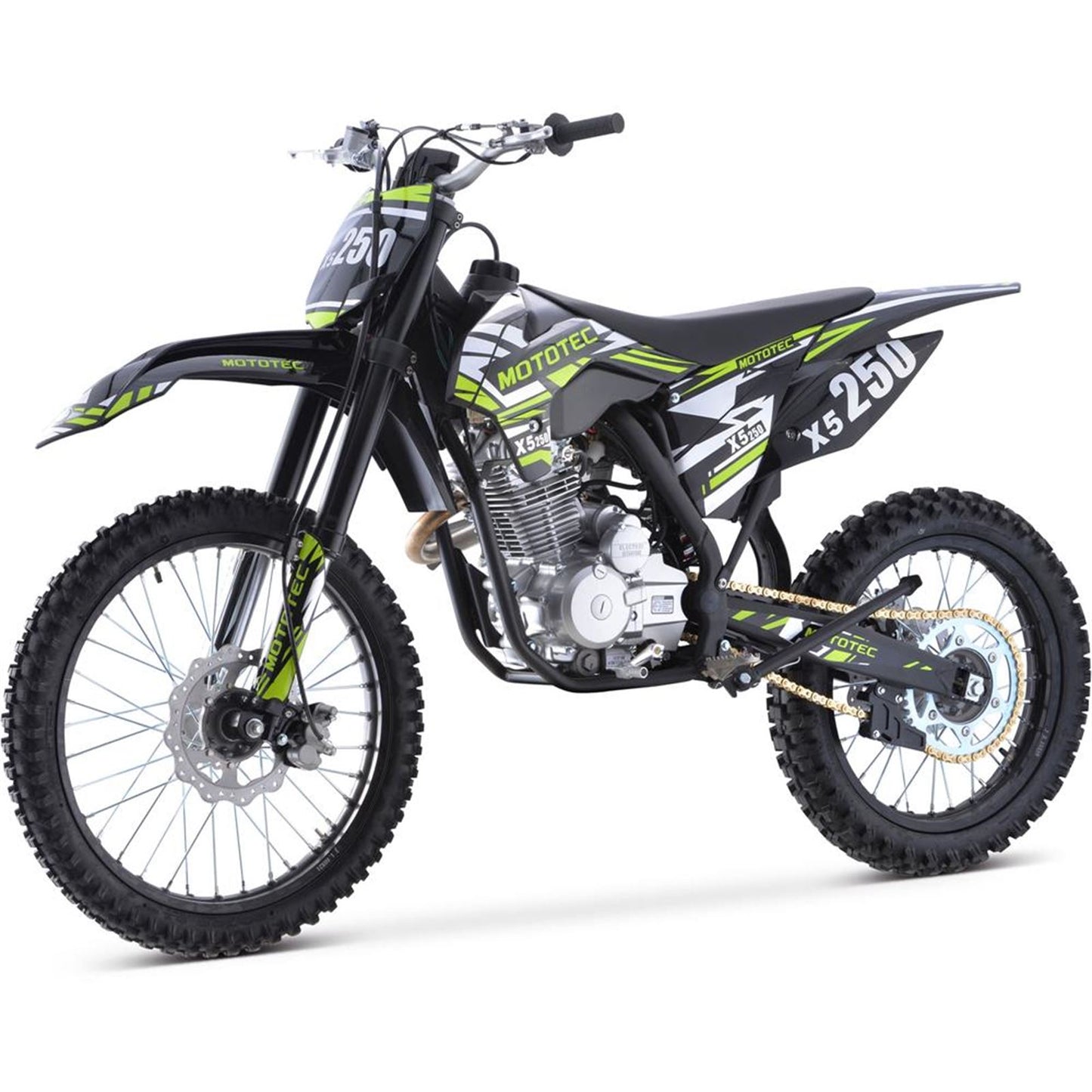 MotoTec USA X5 250cc 4-Stroke Gas Dirt Bike - Black [MPN: MT-DB-X5-250CC_BLACK]_908380