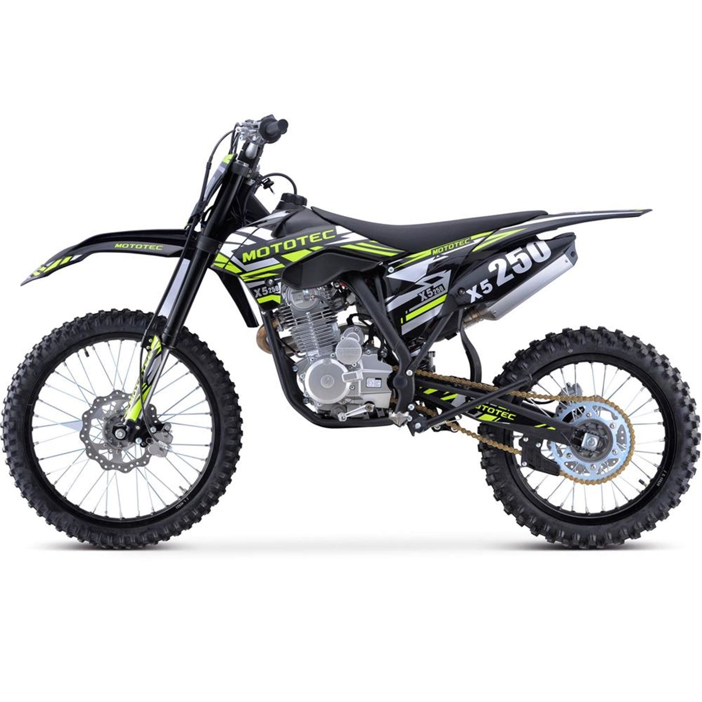 MotoTec USA X5 250cc 4-Stroke Gas Dirt Bike - Black [MPN: MT-DB-X5-250CC_BLACK]_908381