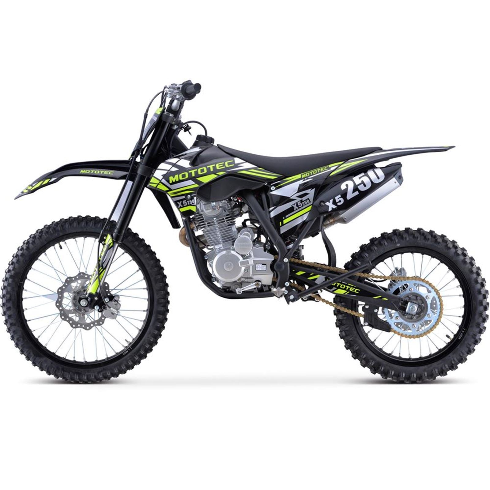 MotoTec USA X5 250cc 4-Stroke Gas Dirt Bike - Black [MPN: MT-DB-X5-250CC_BLACK]_908381