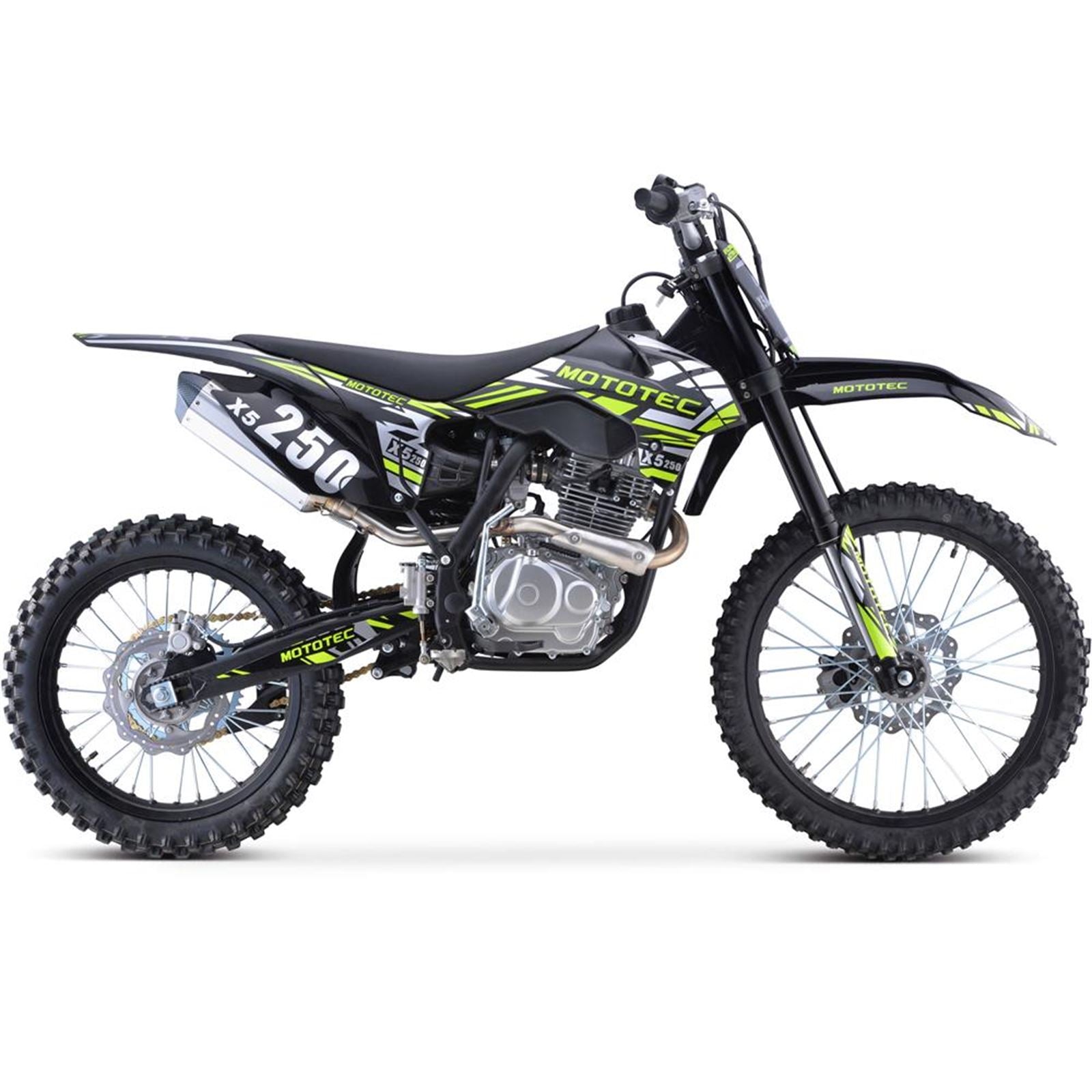 MotoTec USA X5 250cc 4-Stroke Gas Dirt Bike - Black [MPN: MT-DB-X5-250CC_BLACK]_908382