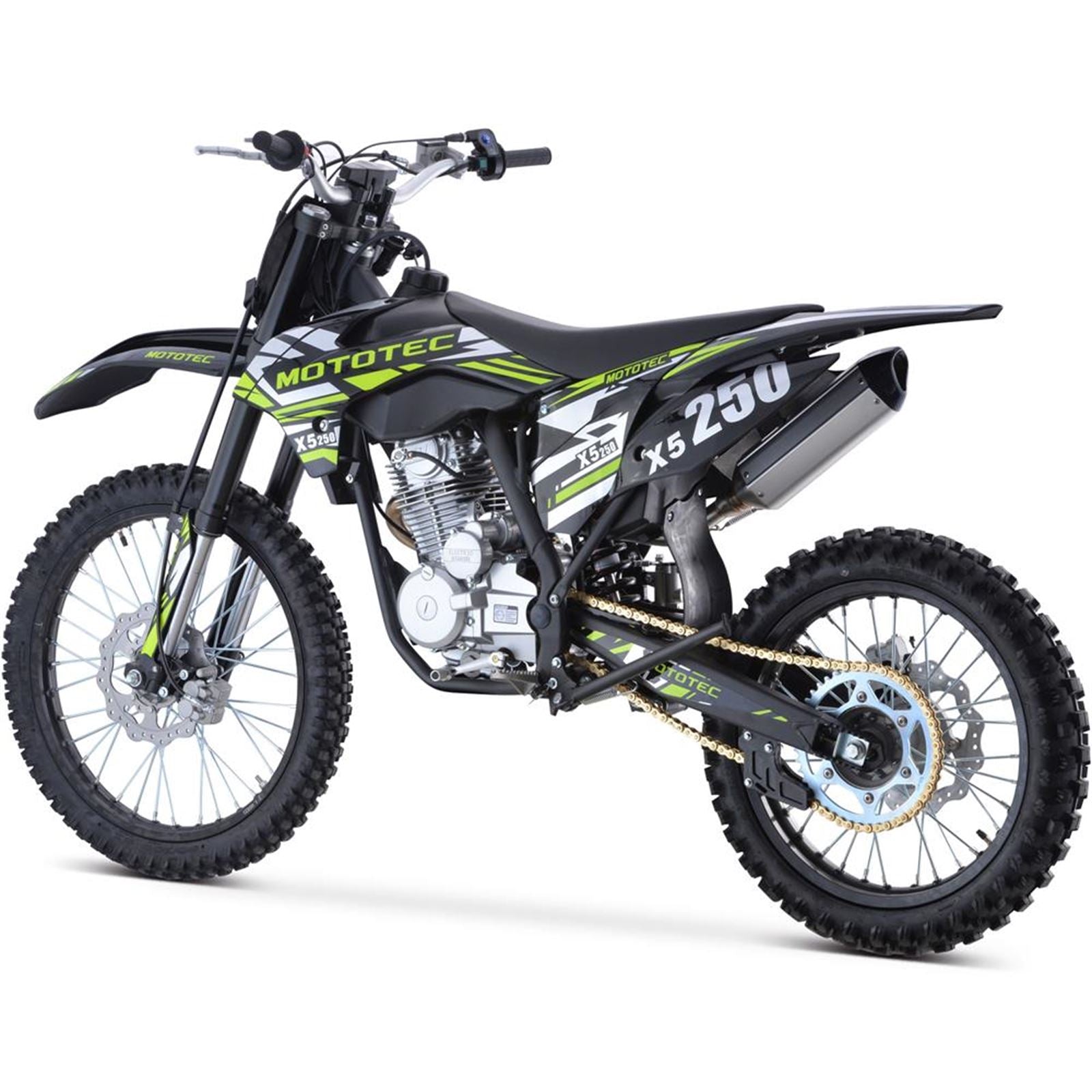 MotoTec USA X5 250cc 4-Stroke Gas Dirt Bike - Black [MPN: MT-DB-X5-250CC_BLACK]_908383